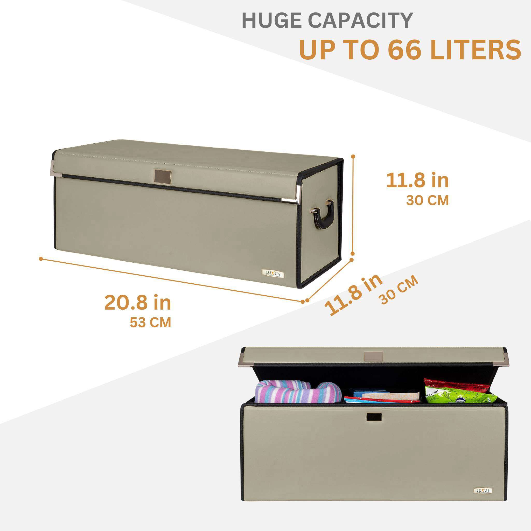 Luxus Premium Seamless Trunk Organizer | Gray