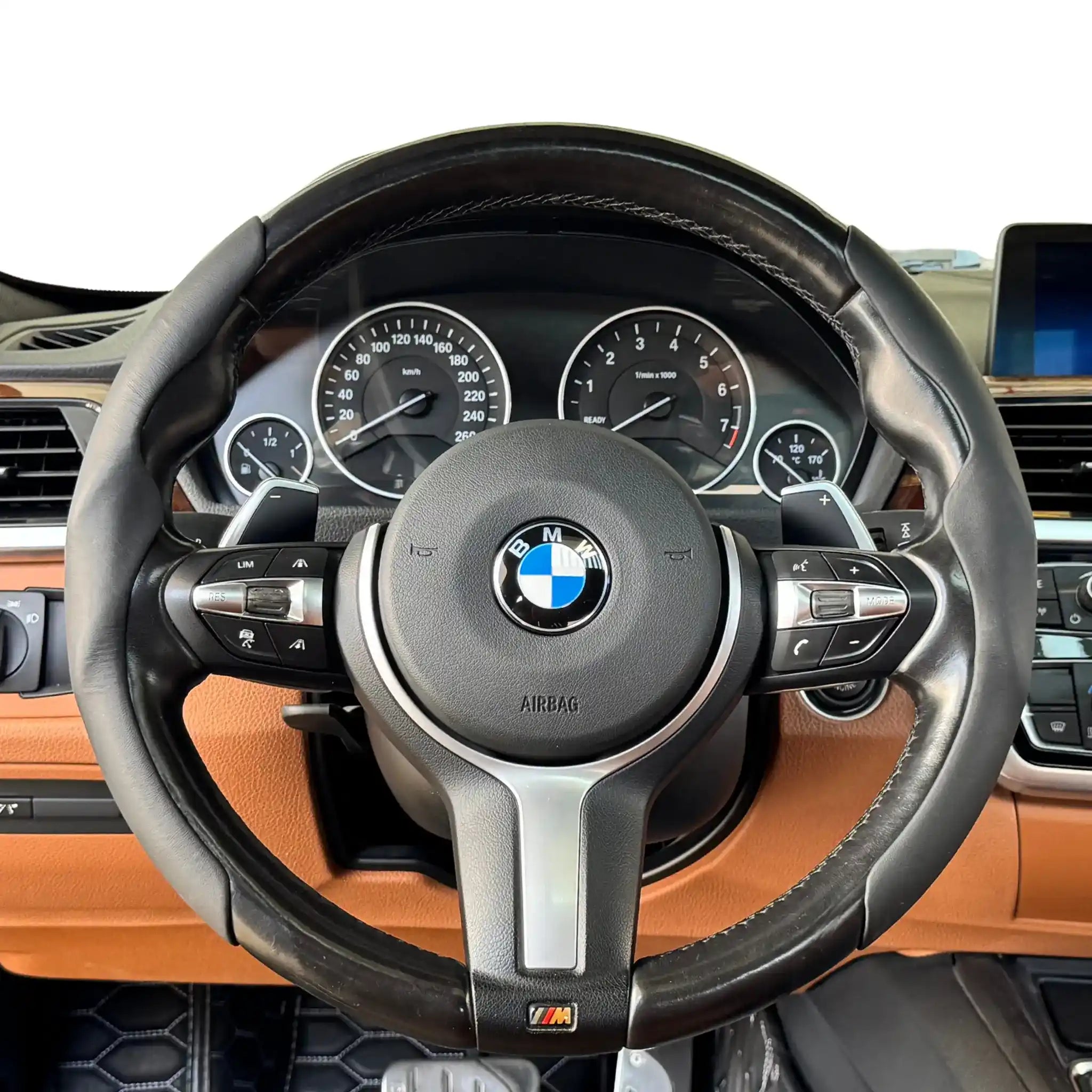 Luxus Nappa Leather Minimalist Steering Wheel Cover - Sport Grip - Nero