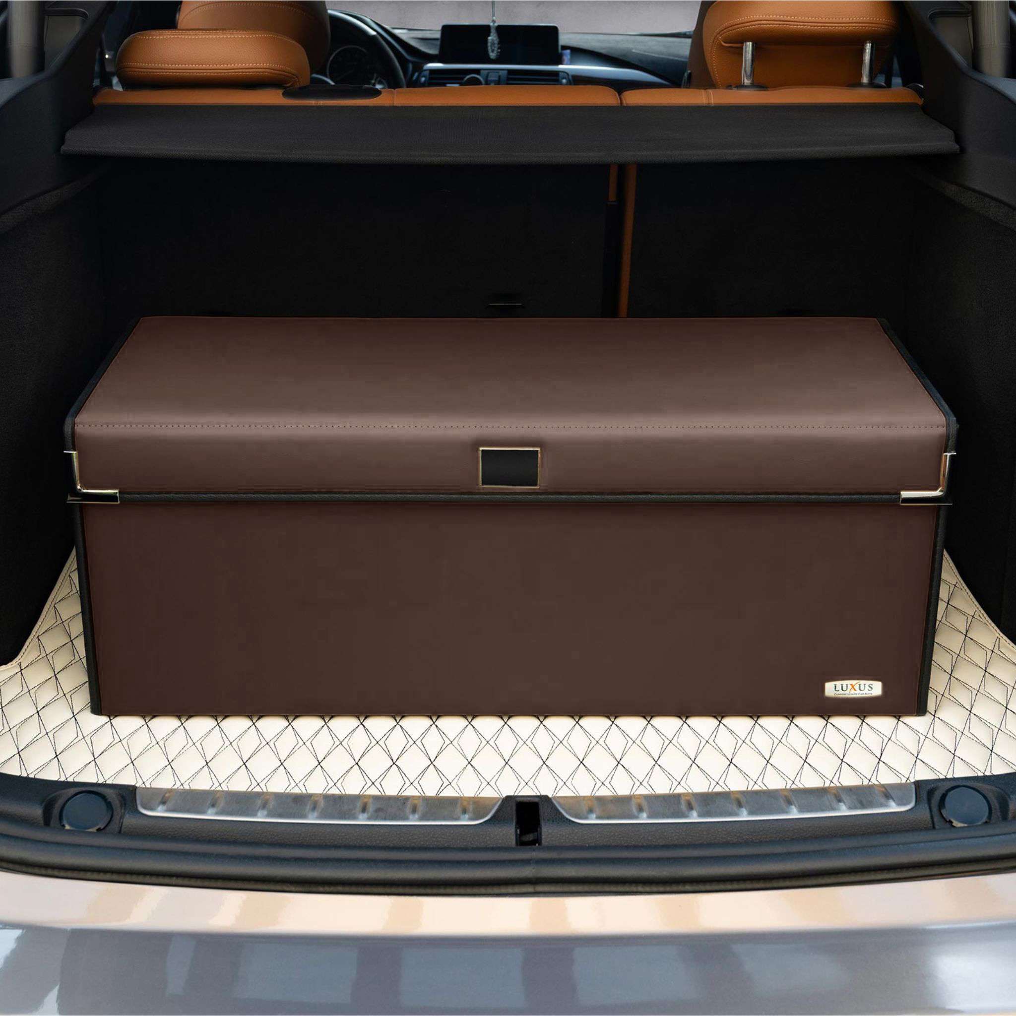 Luxus Premium Seamless Trunk Organizer | Chocolate Brown