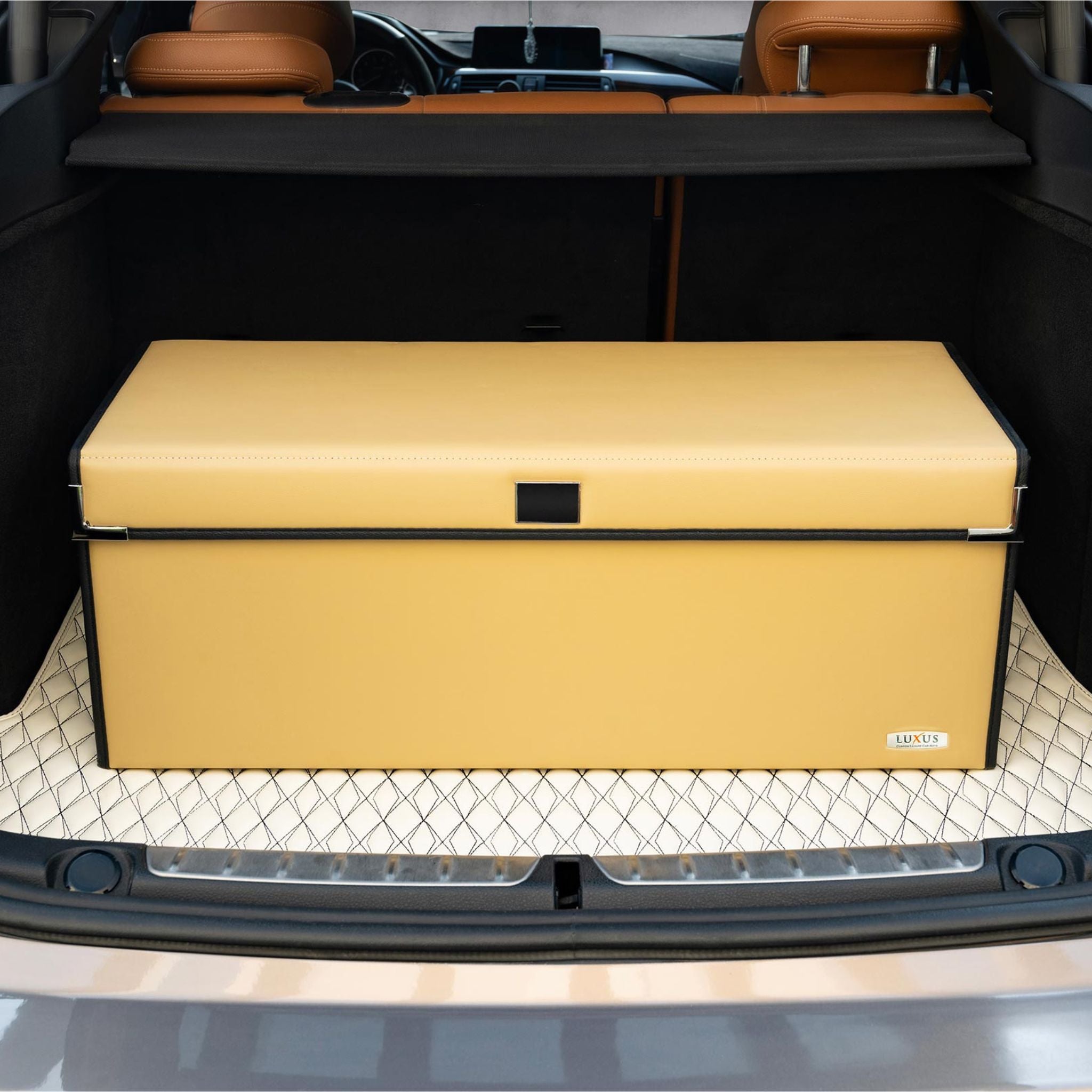 Luxus Premium Seamless Trunk Organizer | Cream Beige