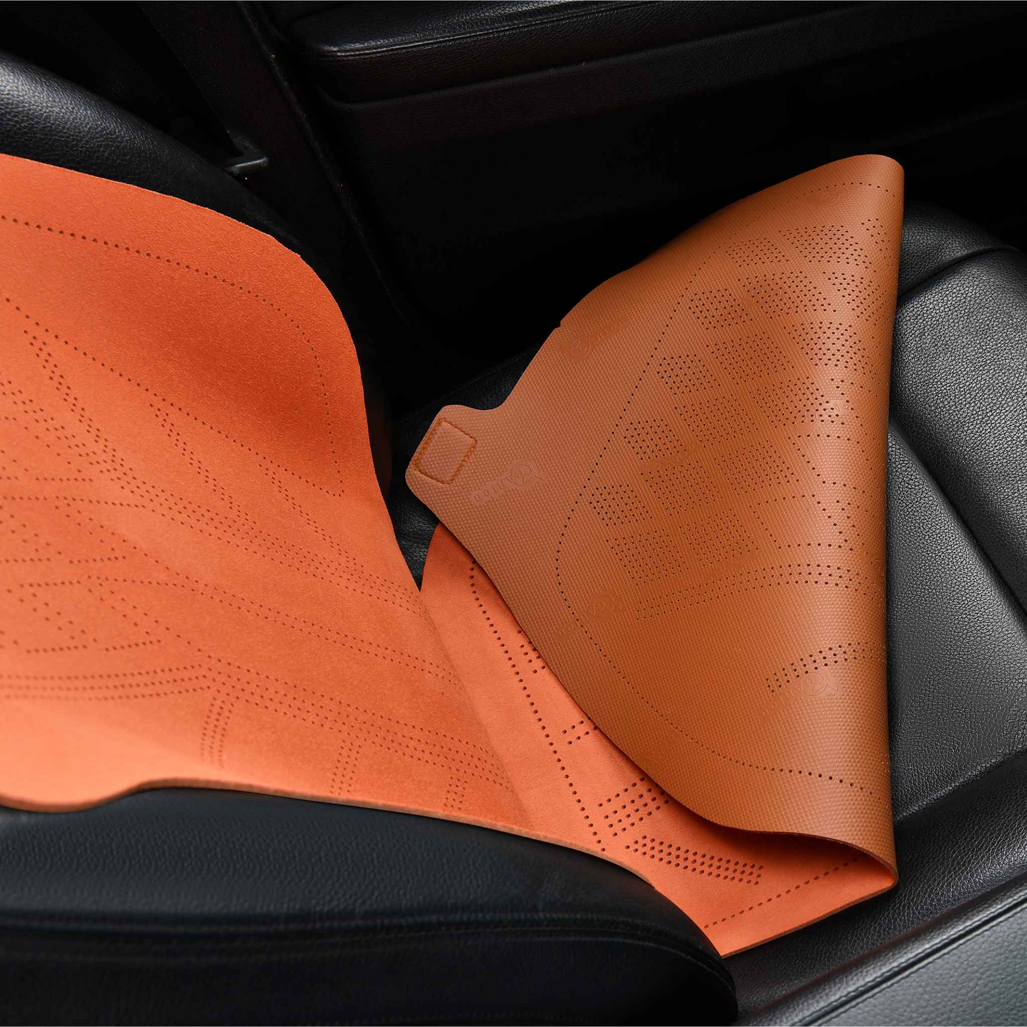 Luxus SeatSkin™ Diamond Suede Seat Covers | Lava Orange