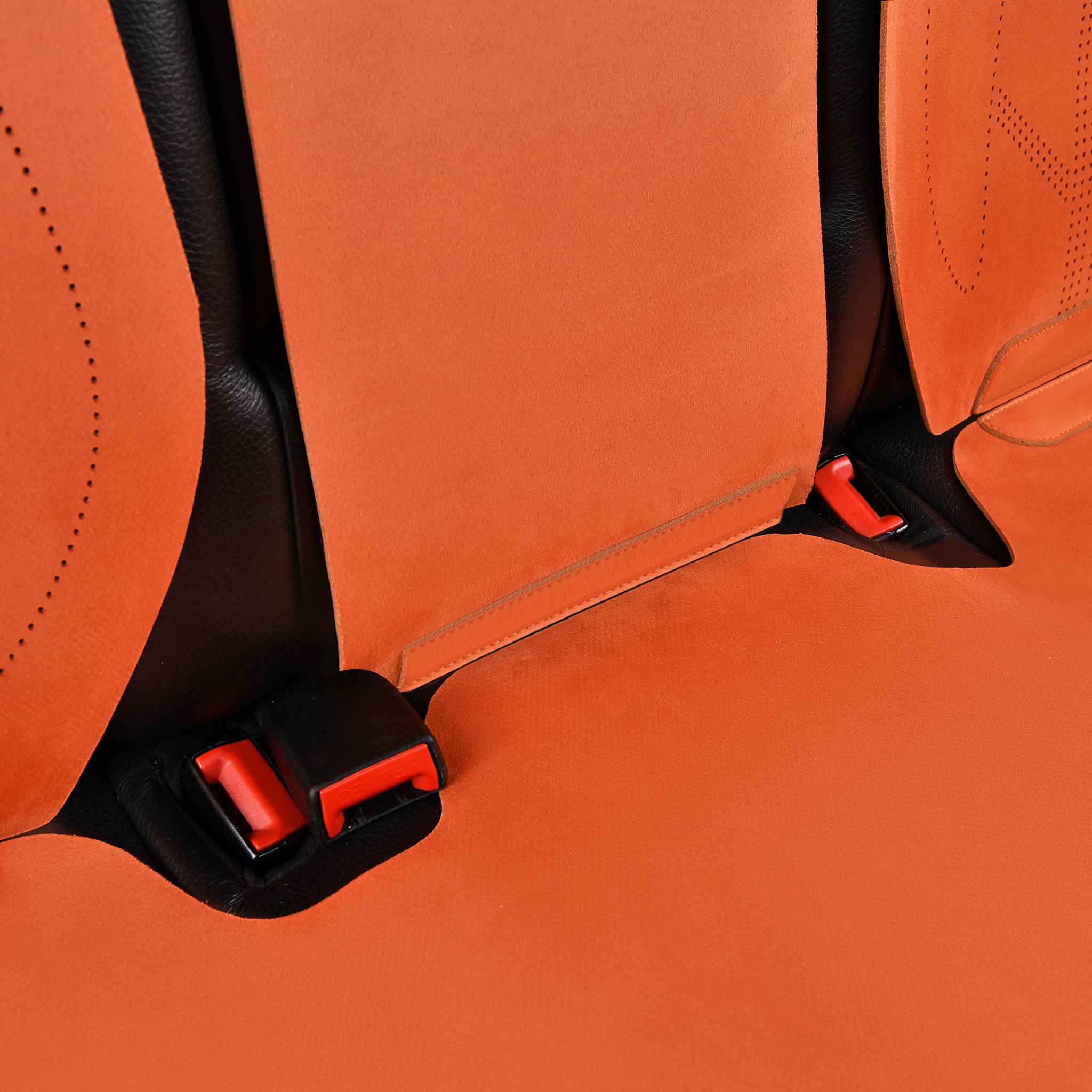 Luxus SeatSkin™ Diamond Suede Seat Covers | Lava Orange