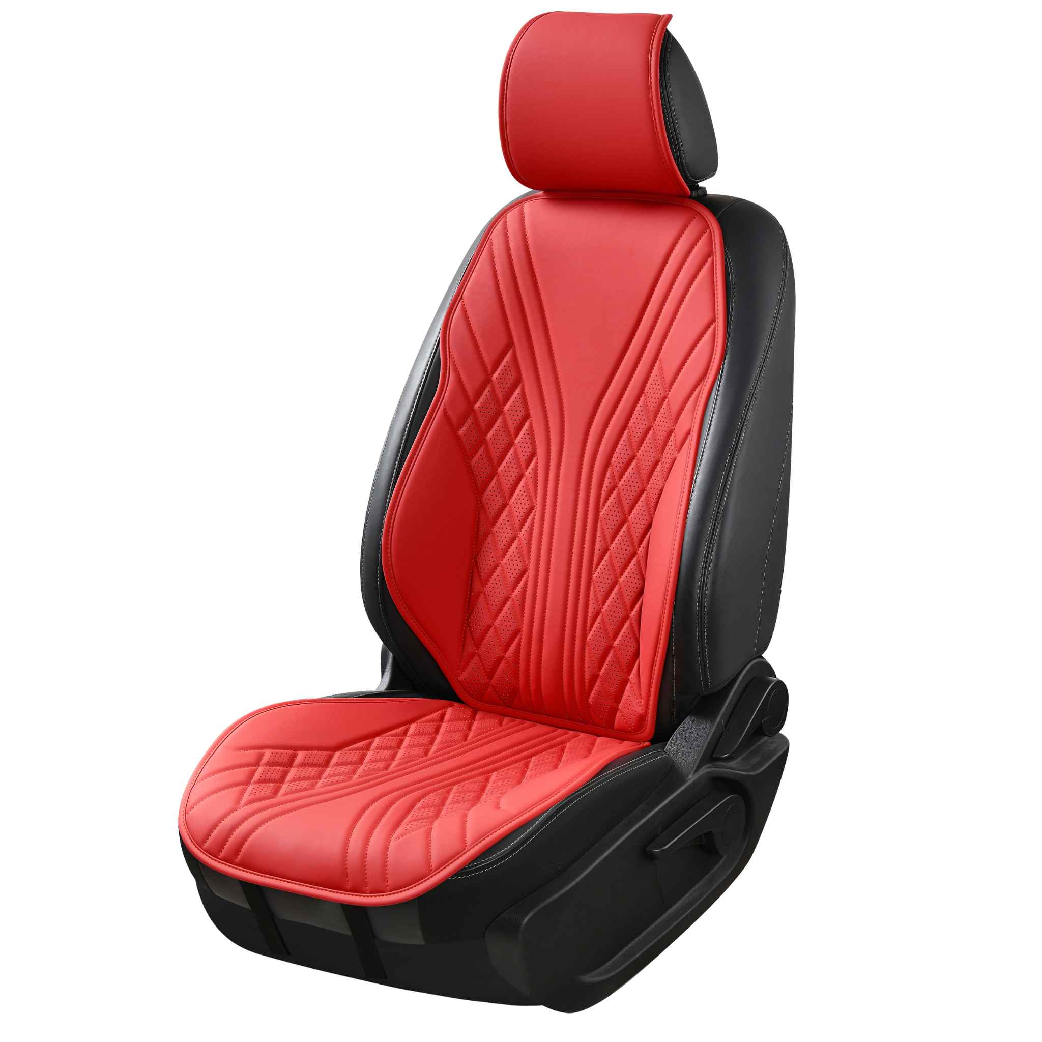 Luxus VeilFit™ OEM-Style Flow Vegan Leather Car Seat Covers – Ferrari Red