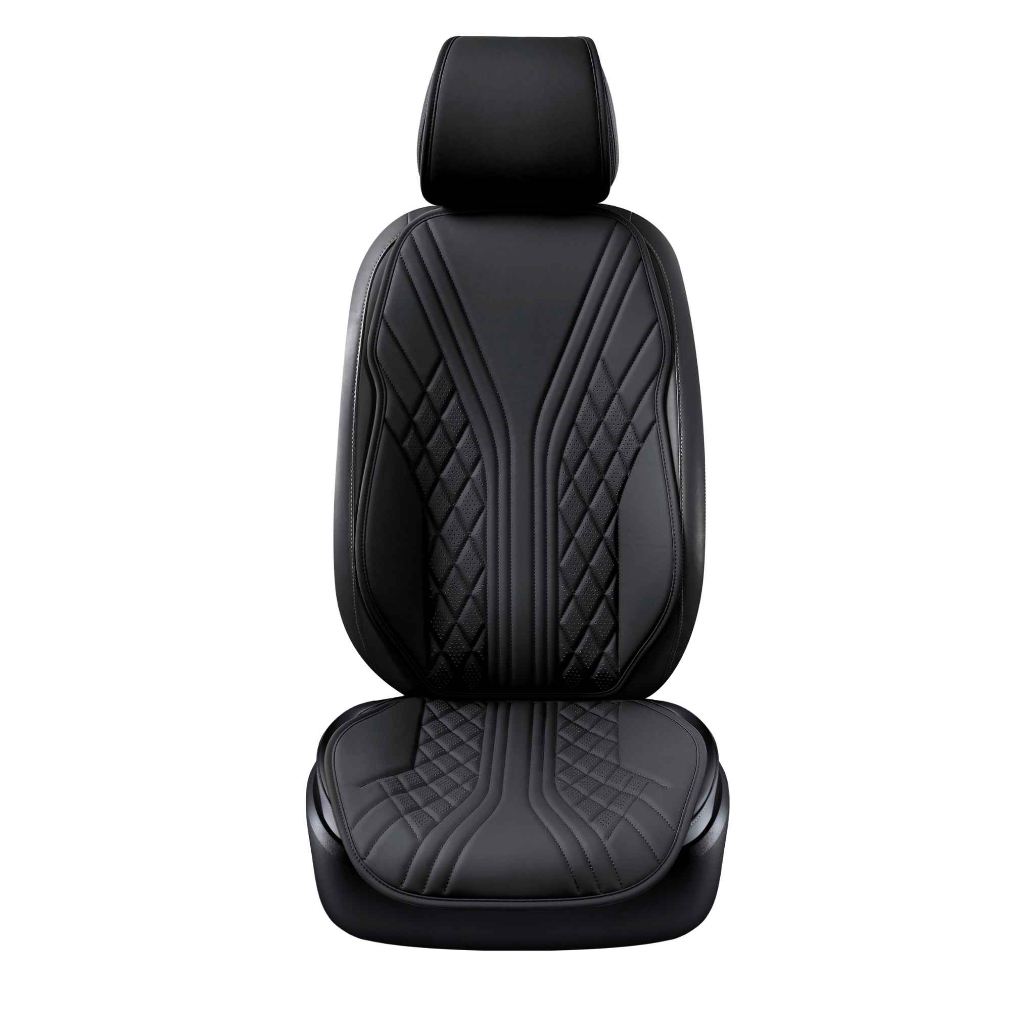 Luxus SeatSkin™ Flow Vegan Leather Seat Covers | Onyx Black