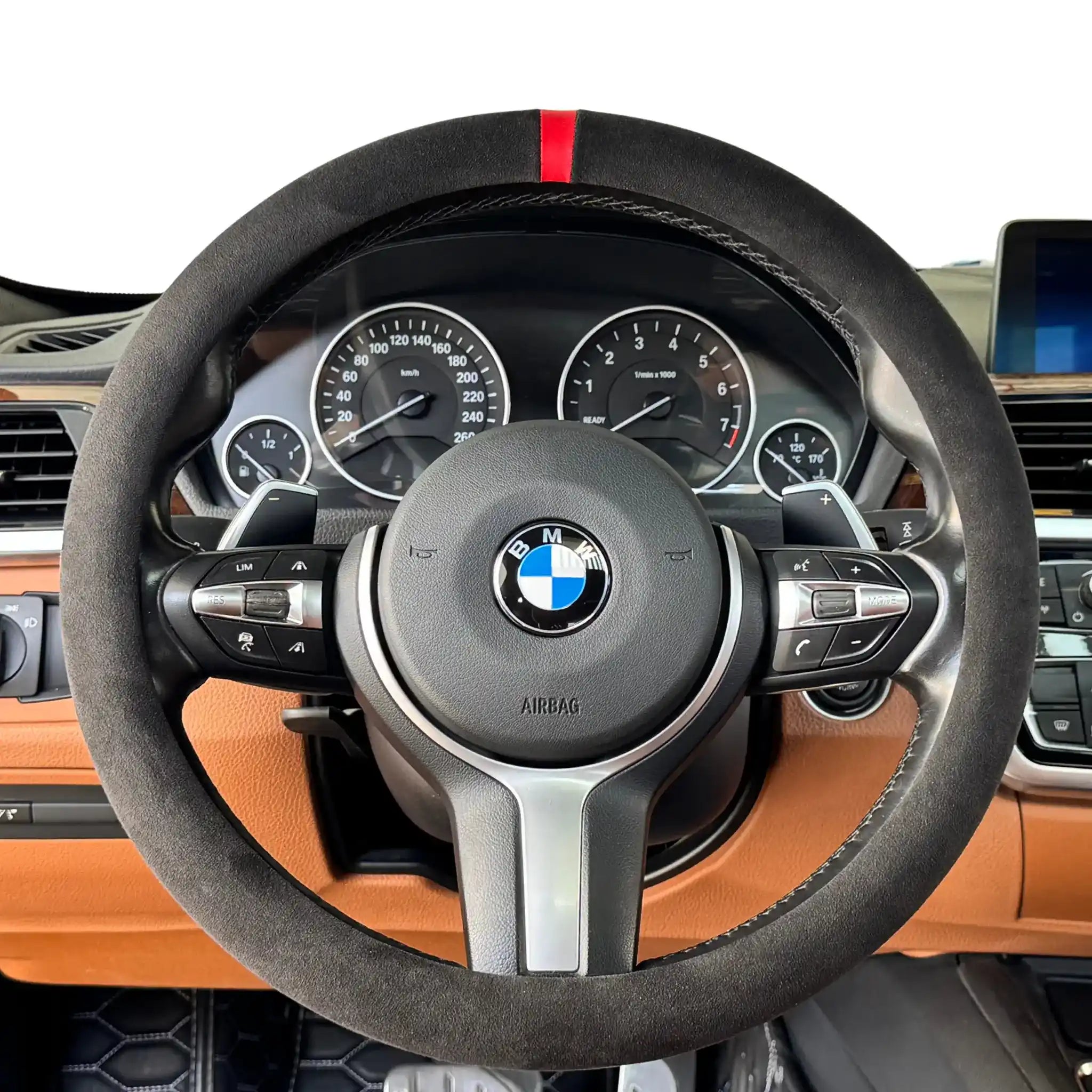 Luxus Alcantara Full Steering Wheel Cover - Nero