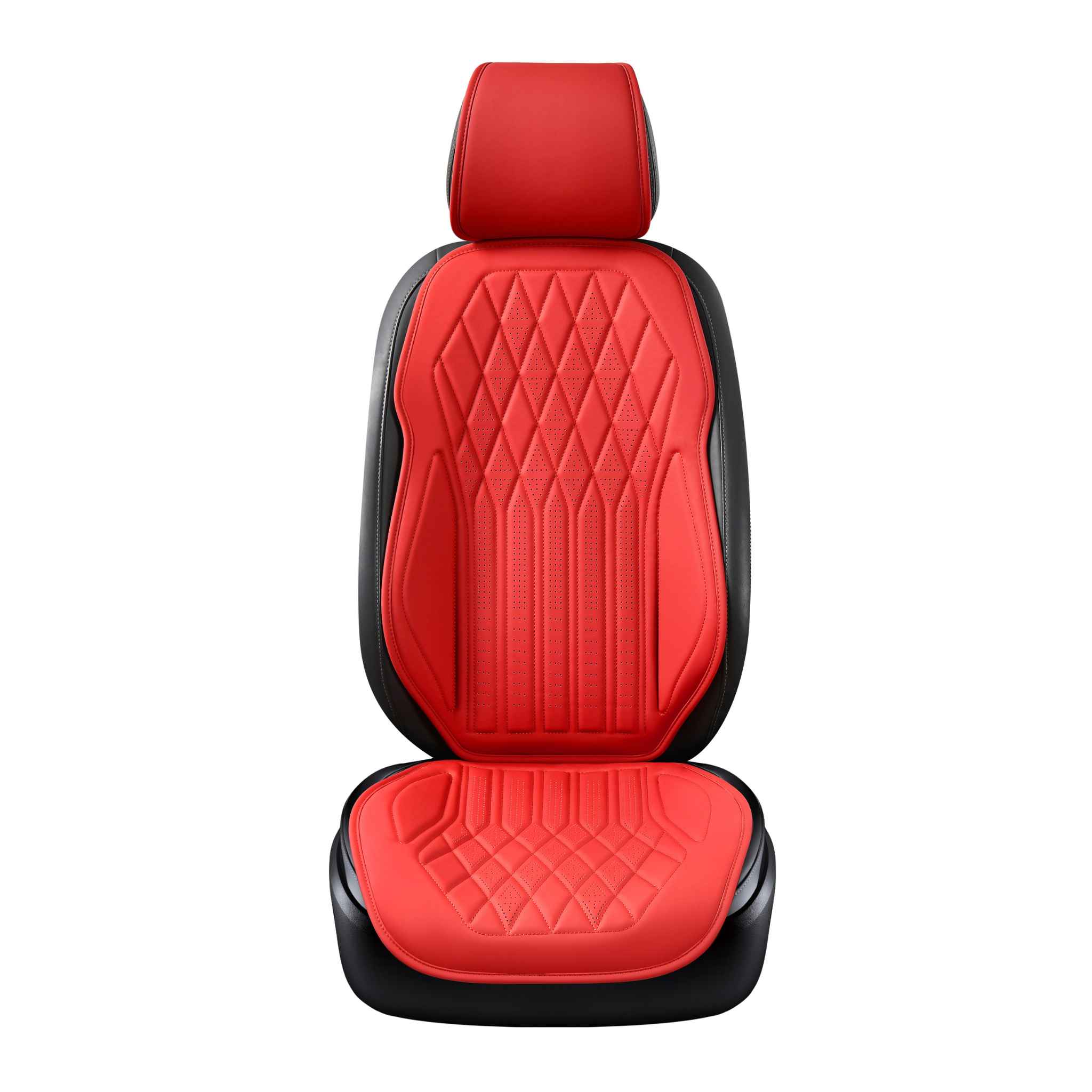 Luxus SeatSkin™ Diamond Vegan Leather Seat Covers | Ferrari Red