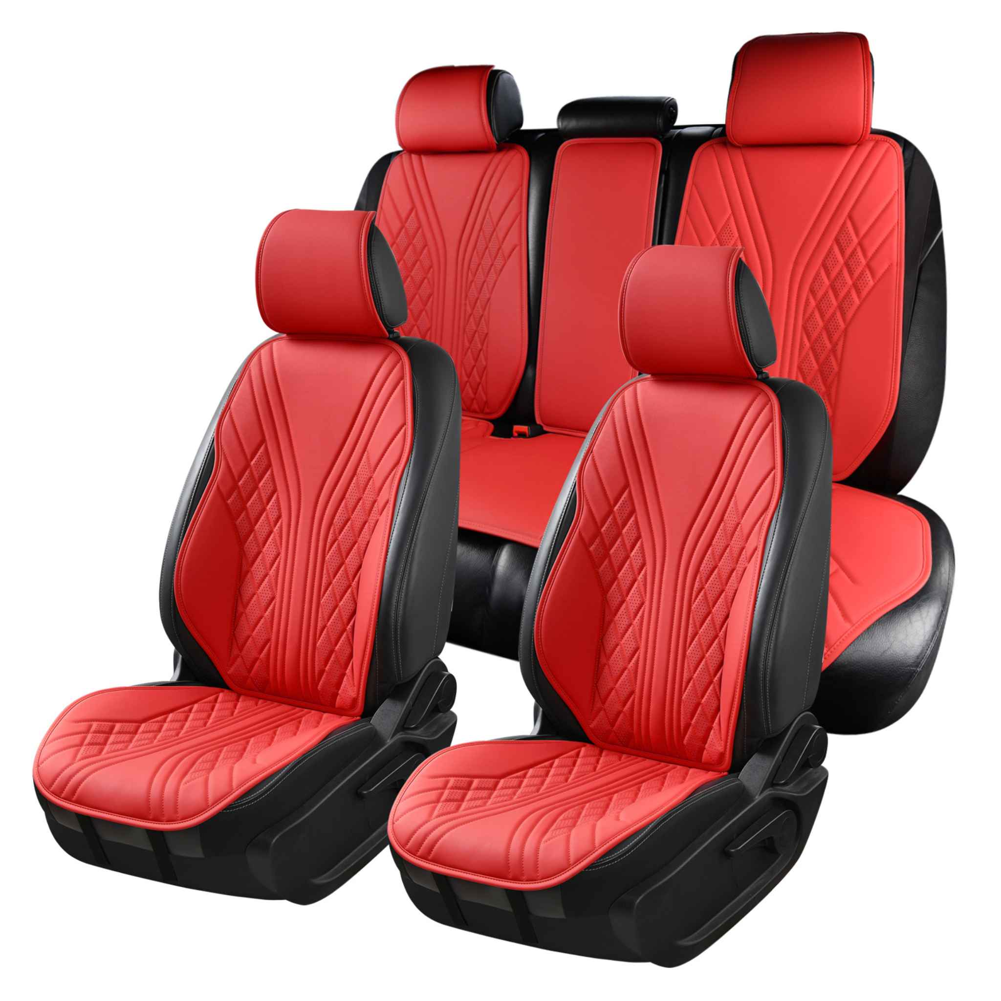 Luxus SeatSkin™ Flow Vegan Leather Seat Covers | Ferrari Red
