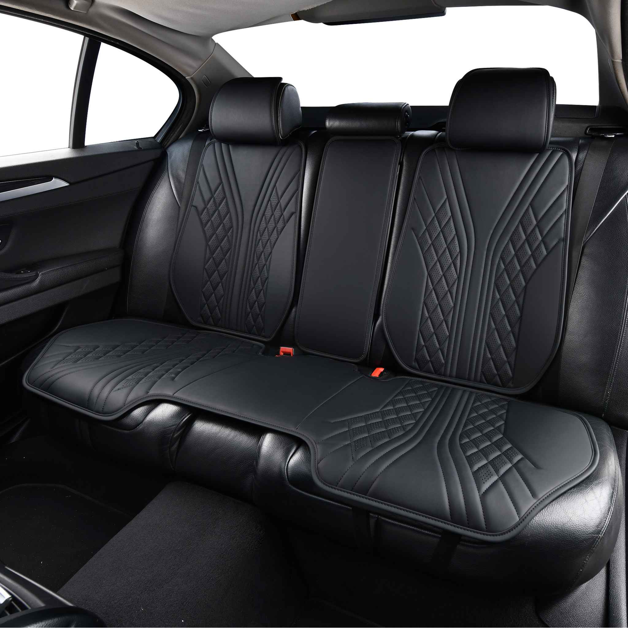 Luxus SeatSkin™ Flow Vegan Leather Seat Covers | Onyx Black