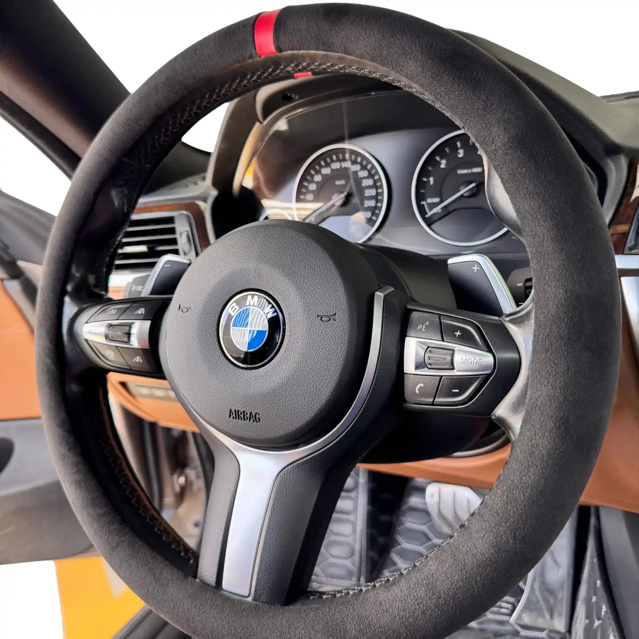 Luxus Alcantara Full Steering Wheel Cover - Nero