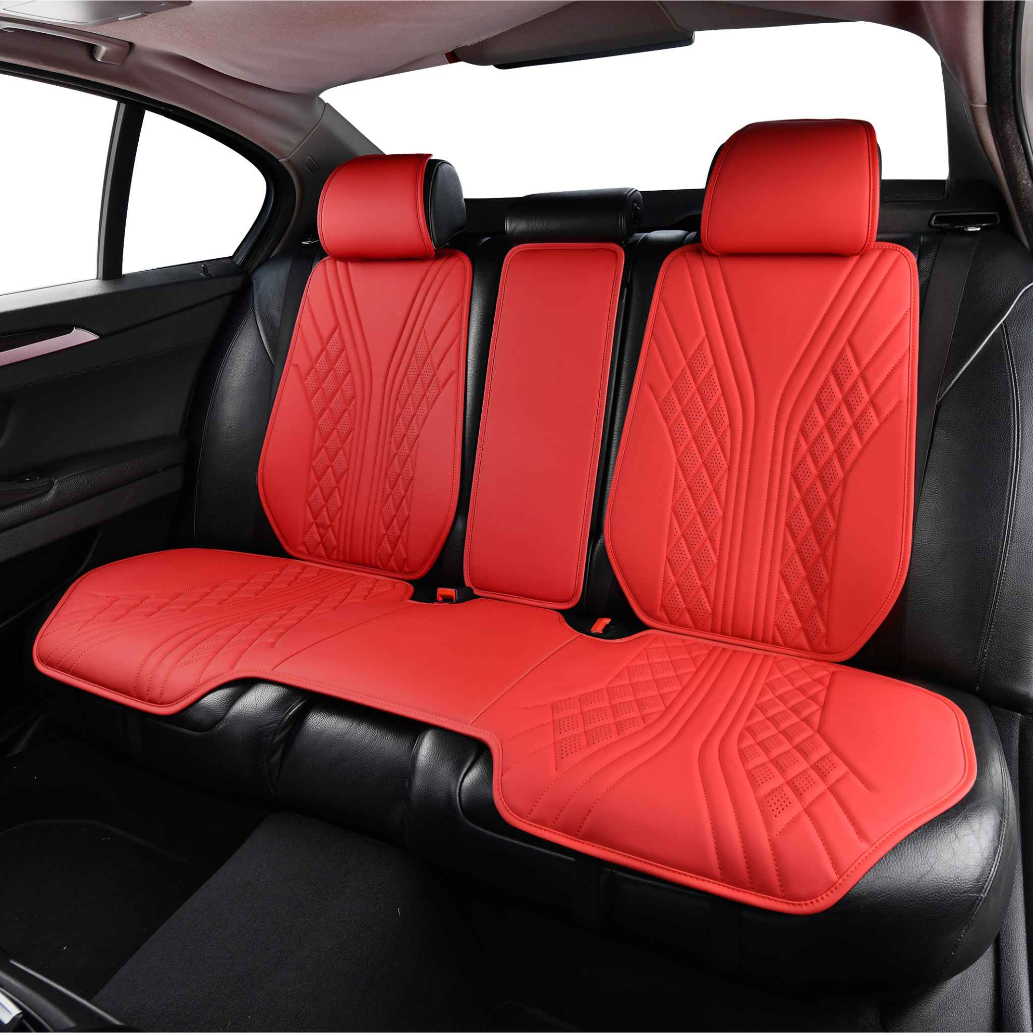 Luxus SeatSkin™ Flow Vegan Leather Seat Covers | Ferrari Red