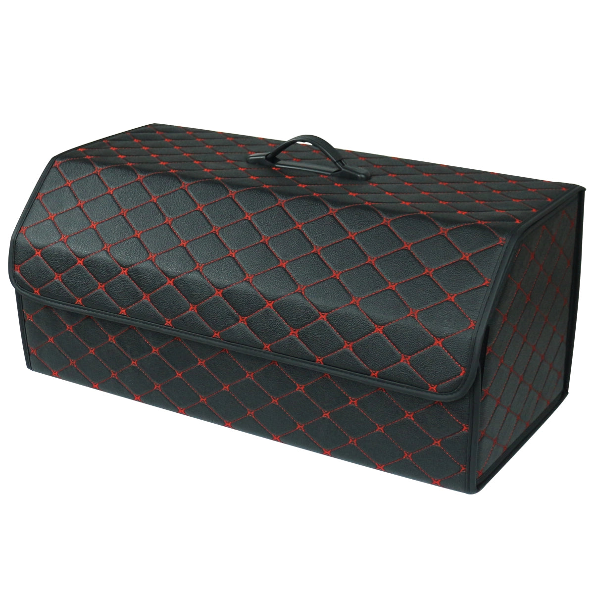 Black & Red Stitching Diamond Trunk Organizer