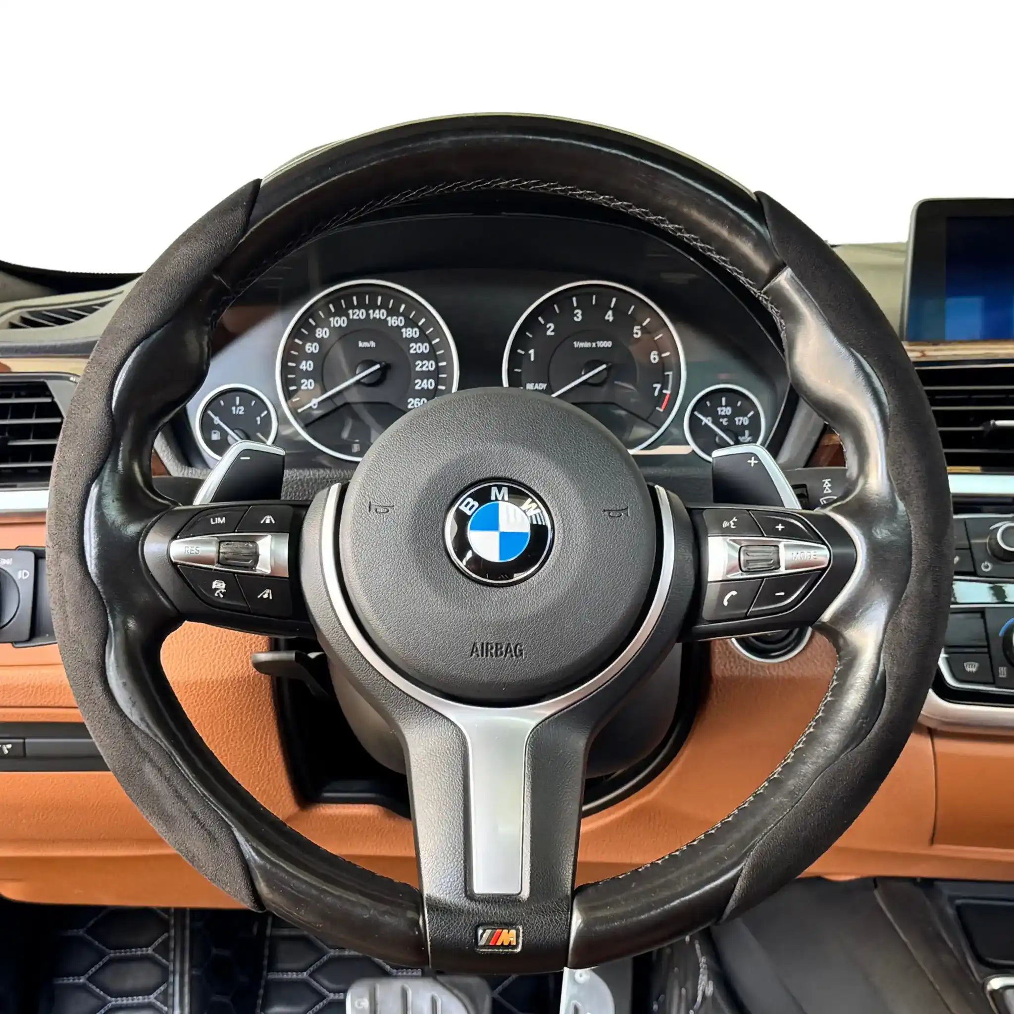 Luxus Alcantara Minimalist Steering Wheel Cover - Classic Grip - Nero