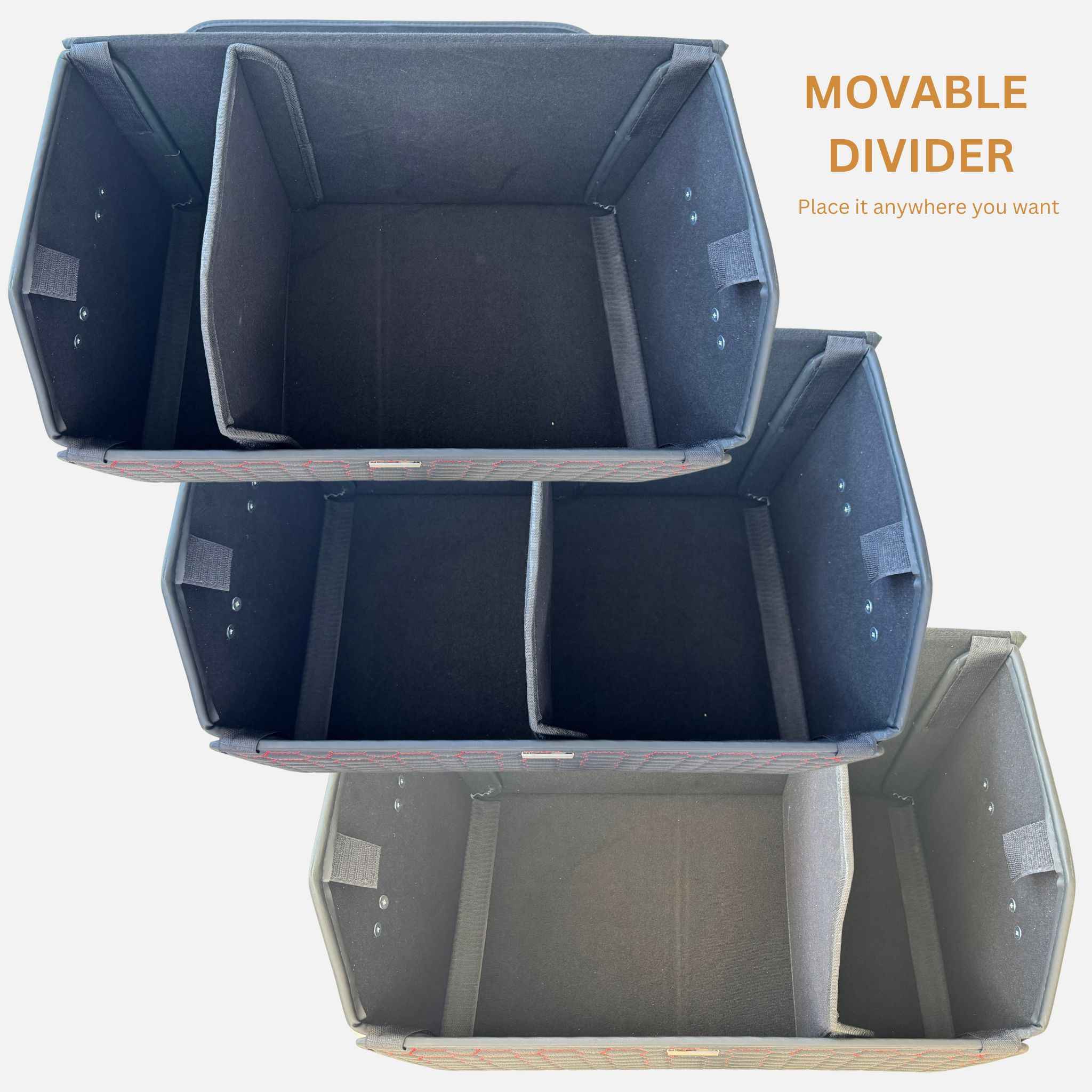 Luxus Premium Seamless Trunk Organizer | Caramel Brown