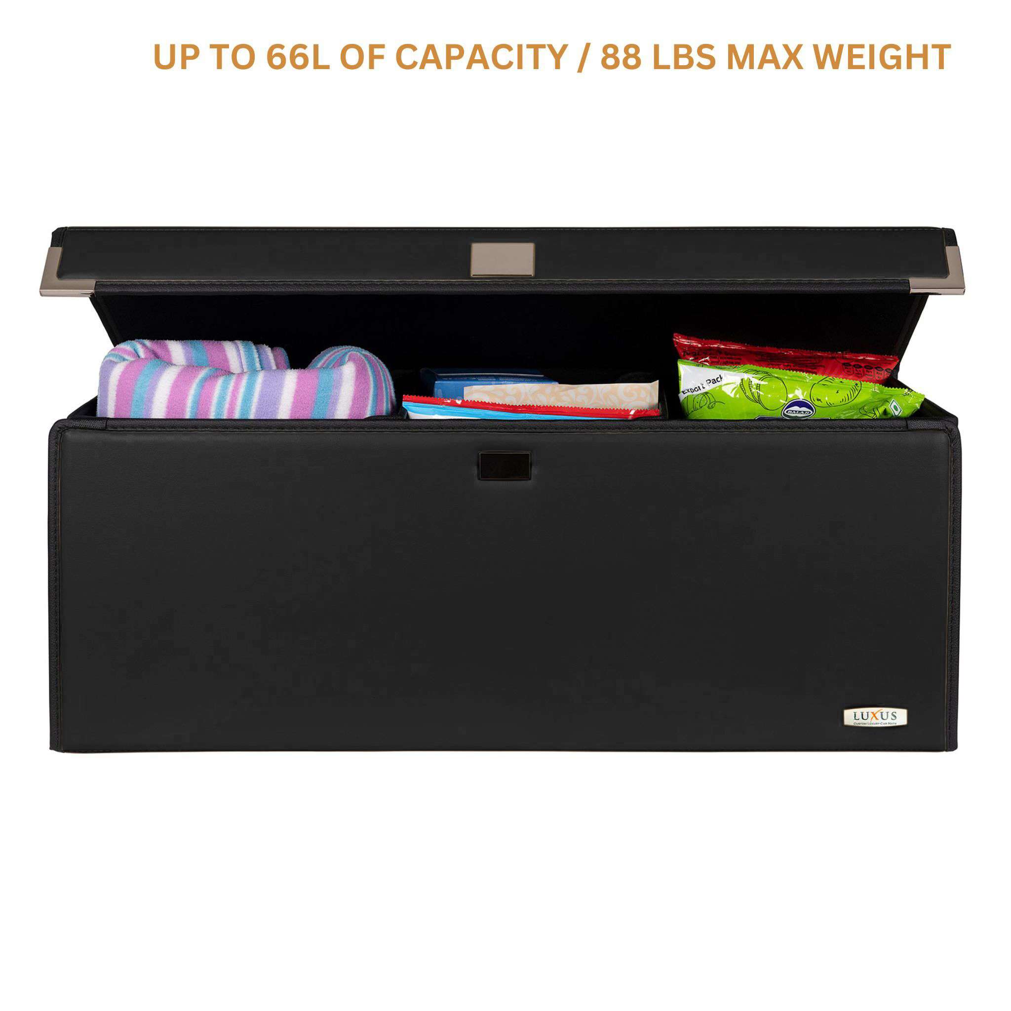 Luxus Premium Seamless Trunk Organizer | Black