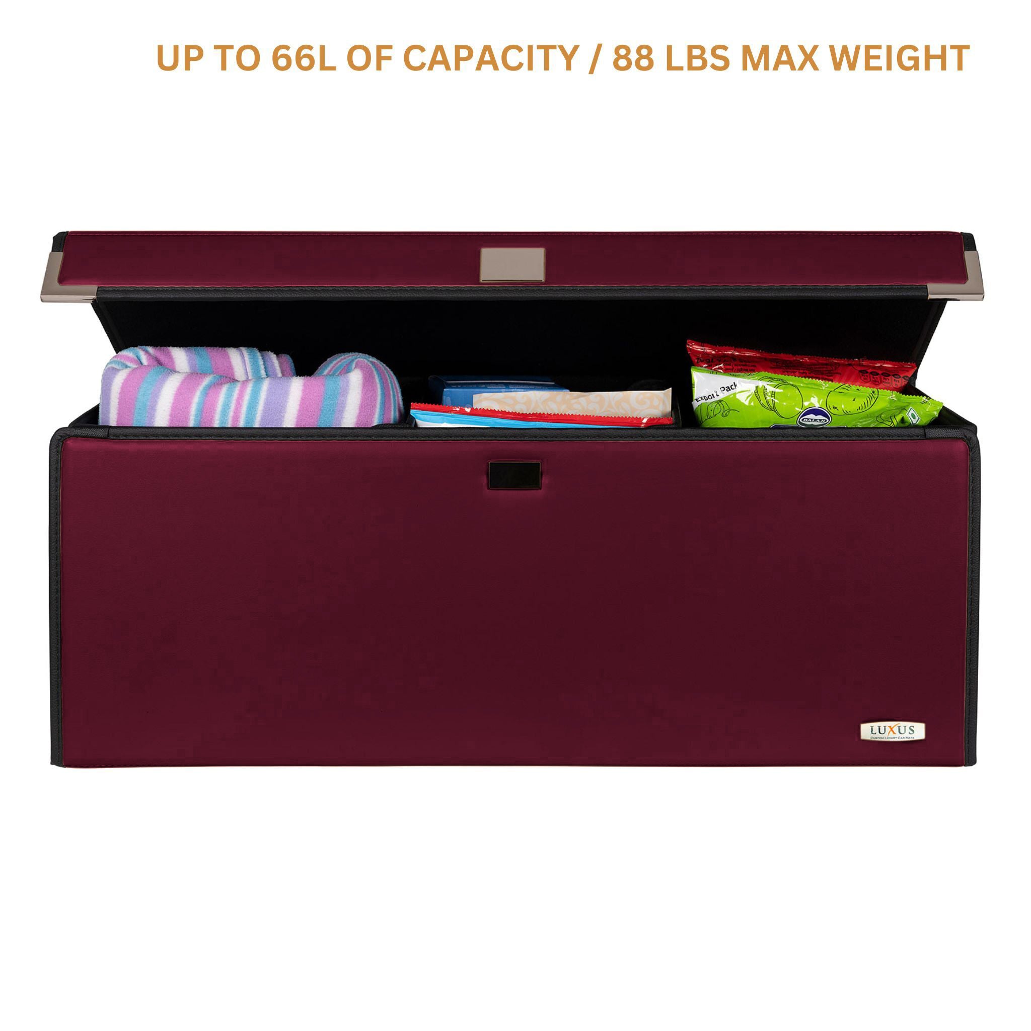 Luxus Premium Trunk Organizer | Plain Midnight Red
