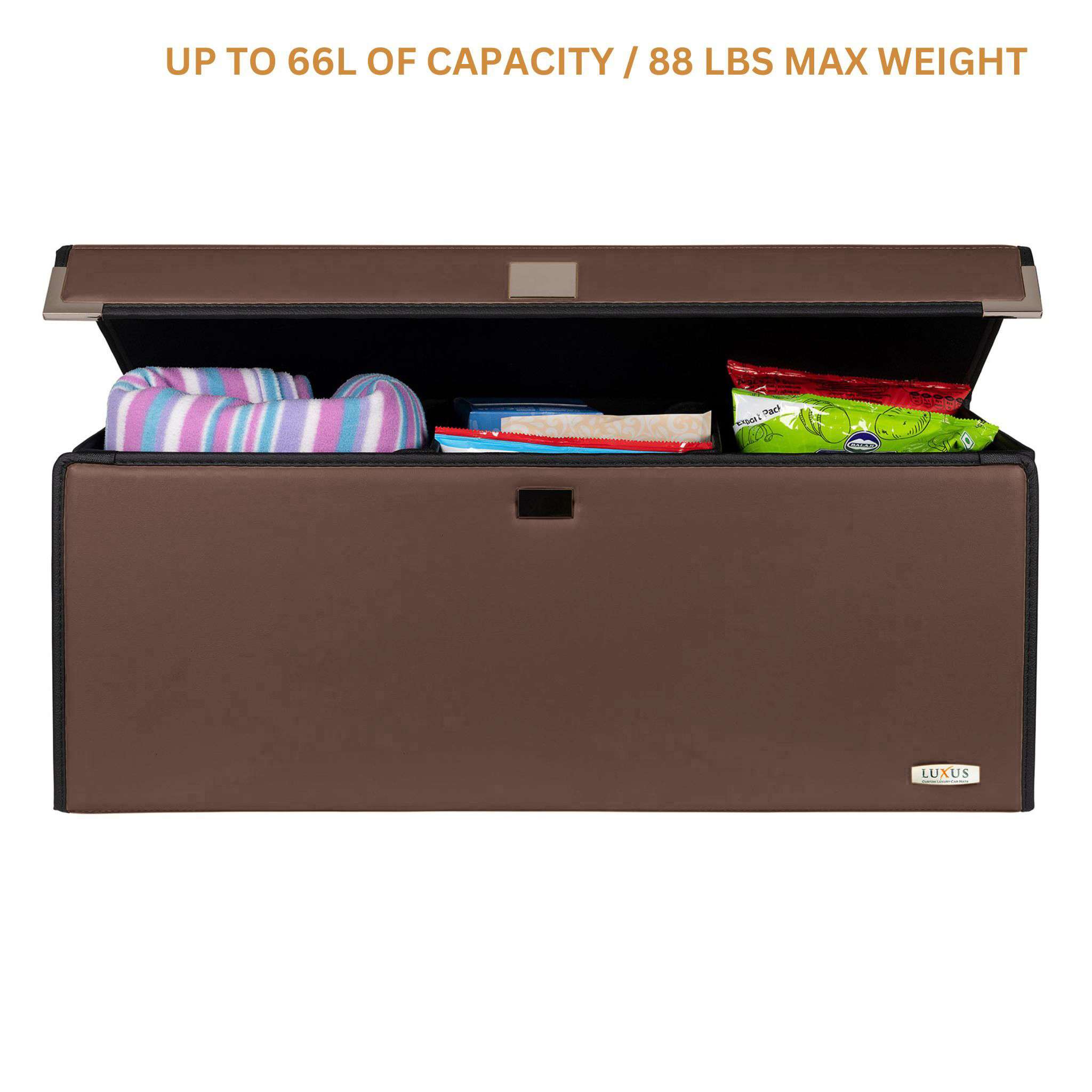 Luxus Premium Seamless Trunk Organizer | Chocolate Brown