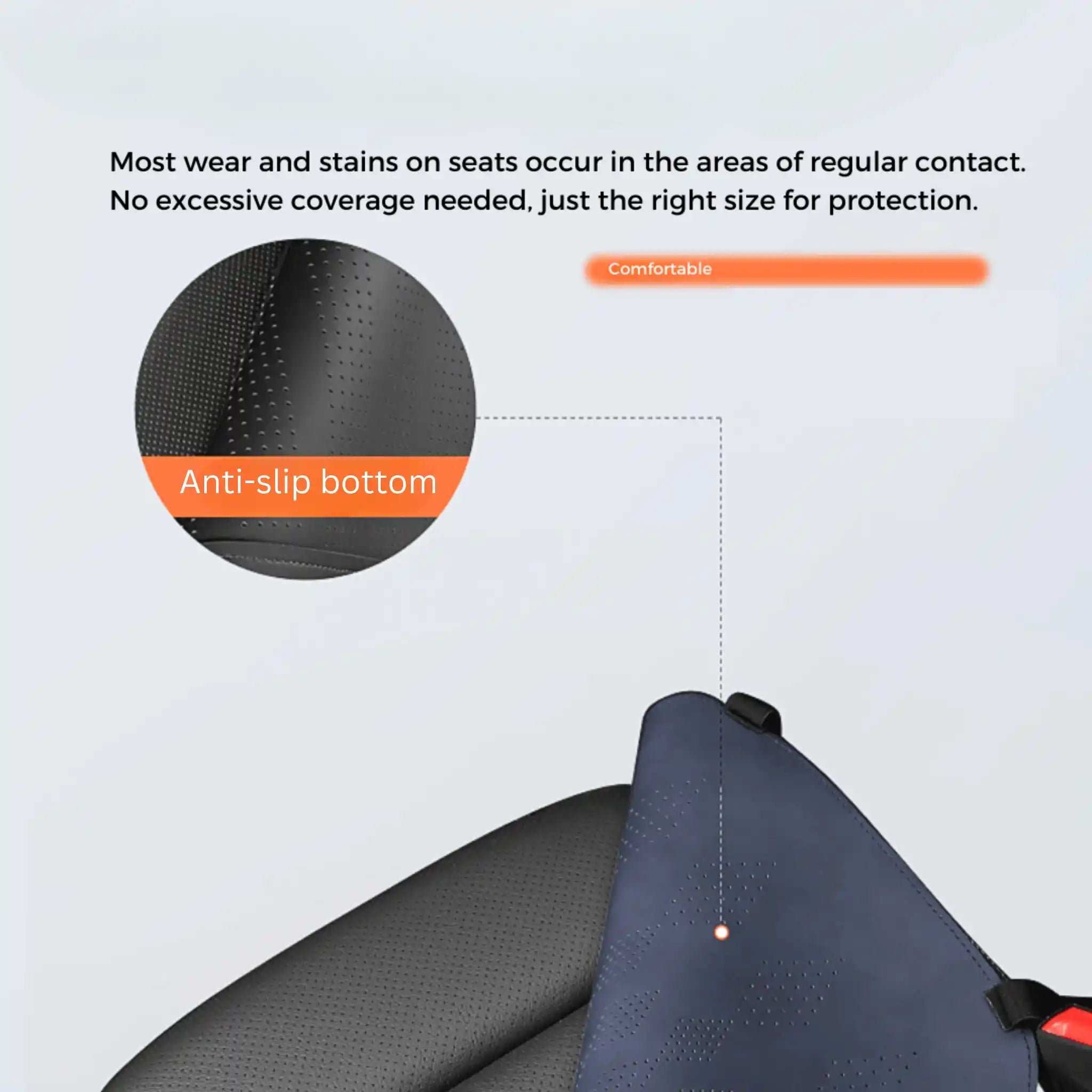 Luxus SeatSkin™ Suede Leaf Seat Covers | Midnight Blue