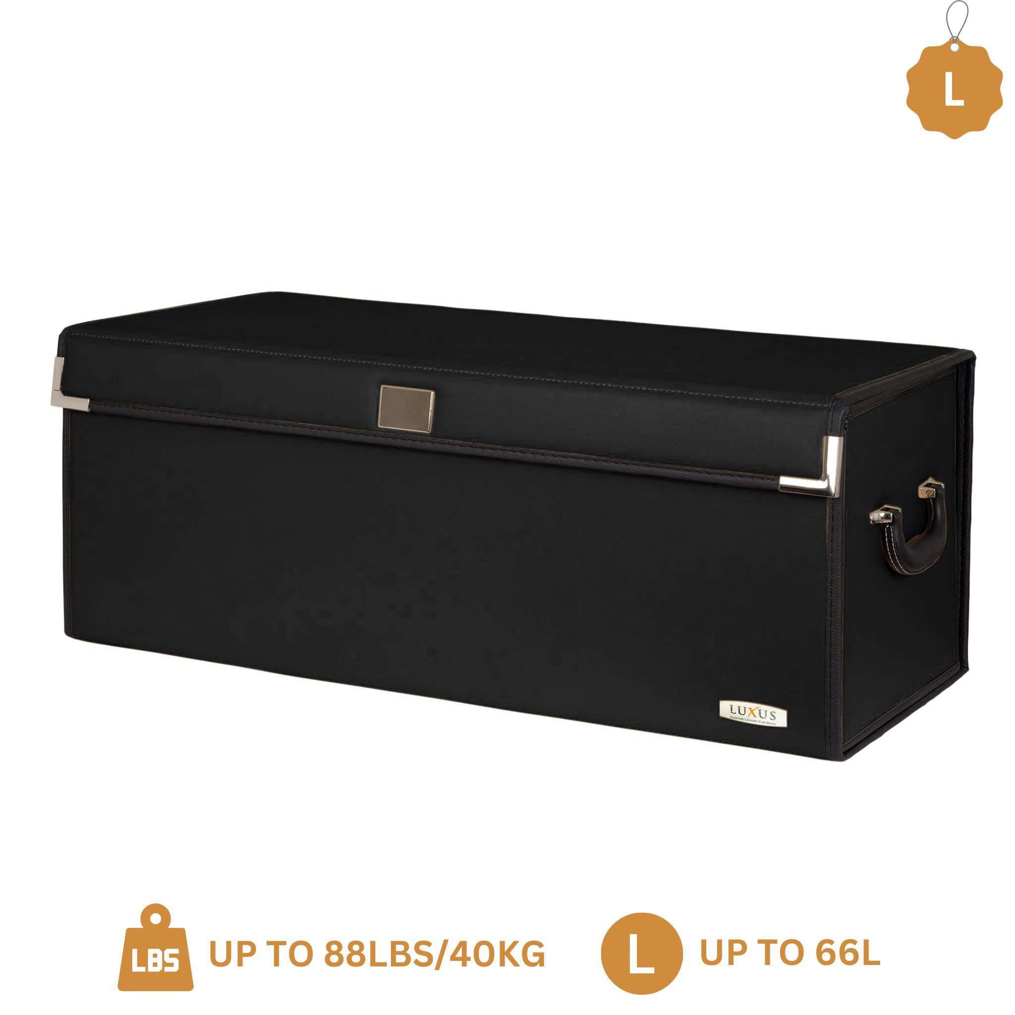 Luxus Premium Seamless Trunk Organizer | Black