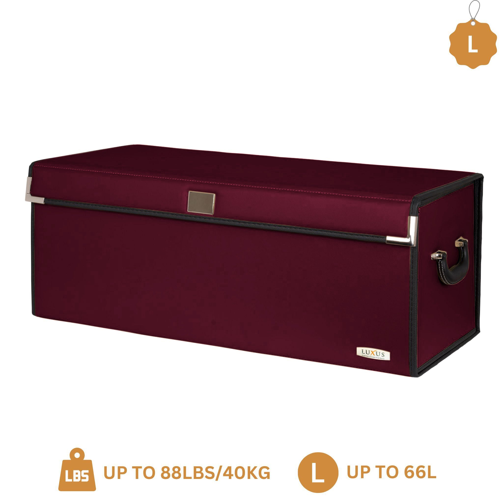 Luxus Premium Trunk Organizer | Plain Midnight Red
