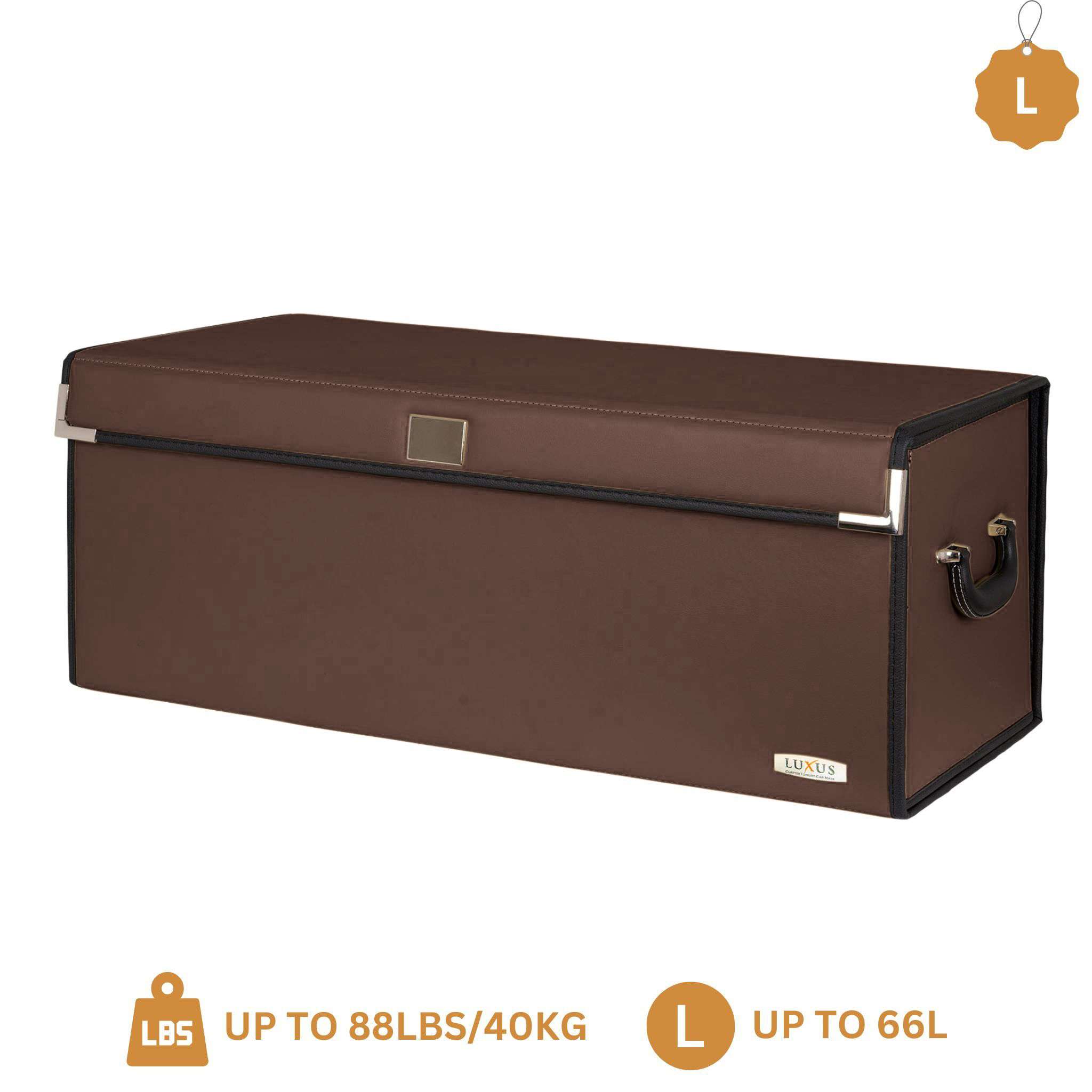 Luxus Premium Seamless Trunk Organizer | Chocolate Brown