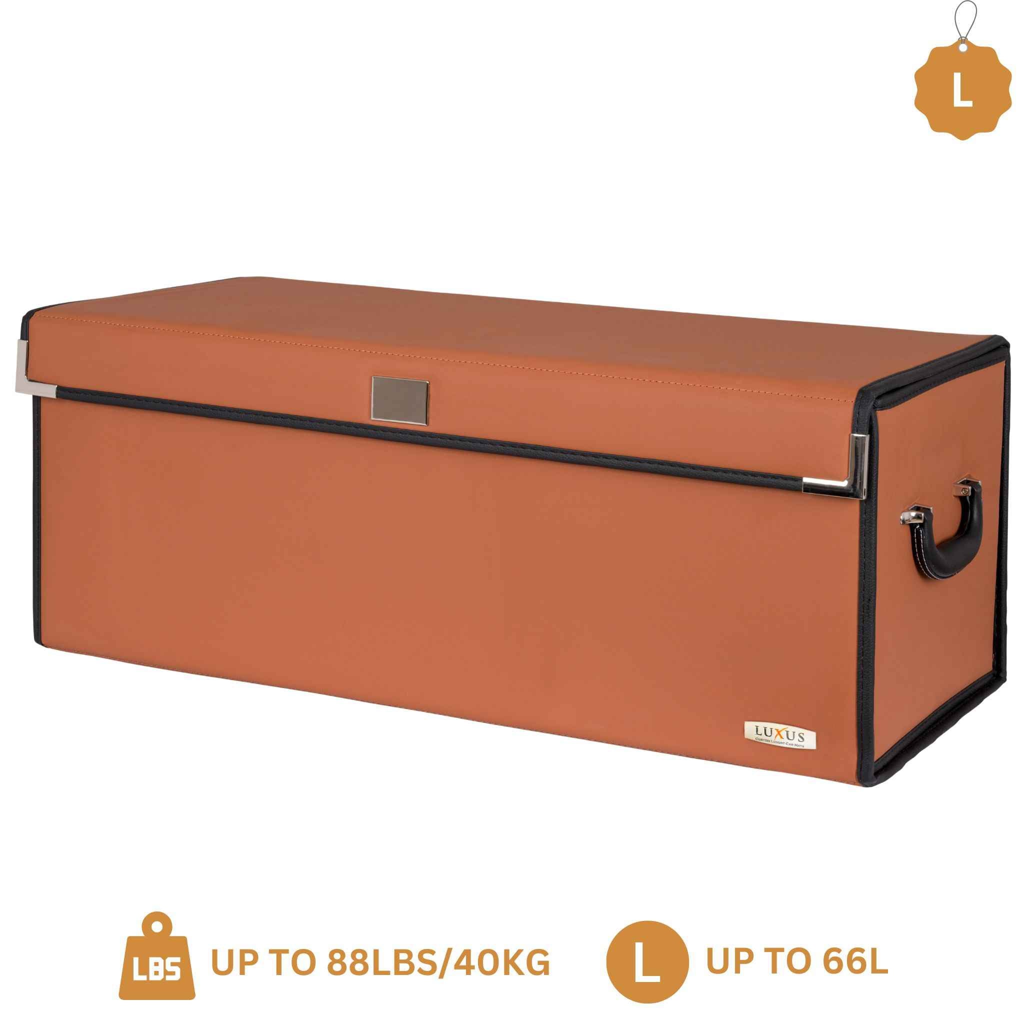 Luxus Premium Seamless Trunk Organizer | Caramel Brown