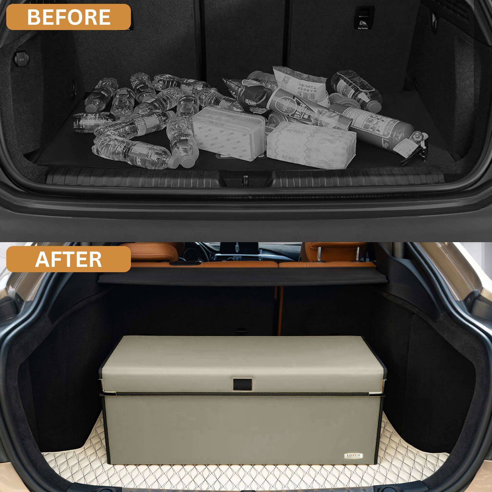 Luxus Premium Seamless Trunk Organizer | Gray