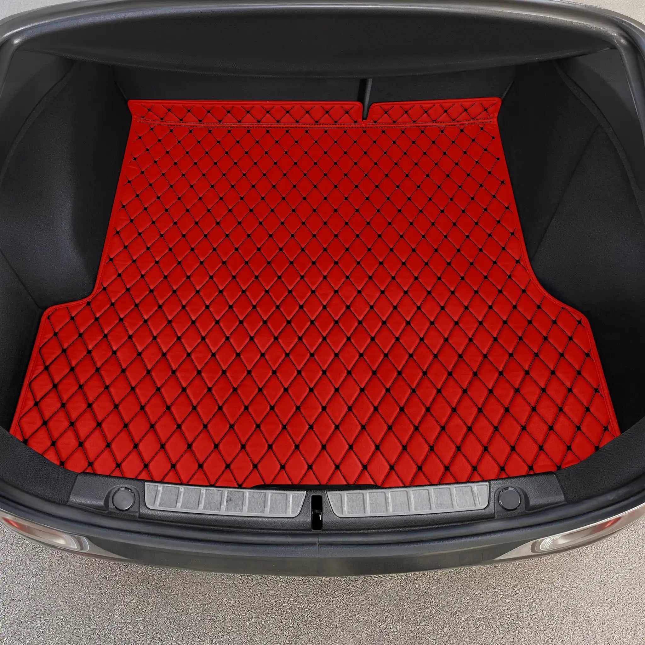 Luxus Car Mats™ - Ferrari rode luxe lederen koffer-/koffermat