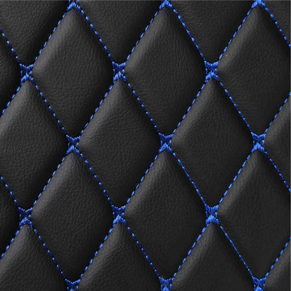 Luxus Car Mats™ - Zwarte en zwarte stiksels 3D luxe lederen koffer-/koffermat