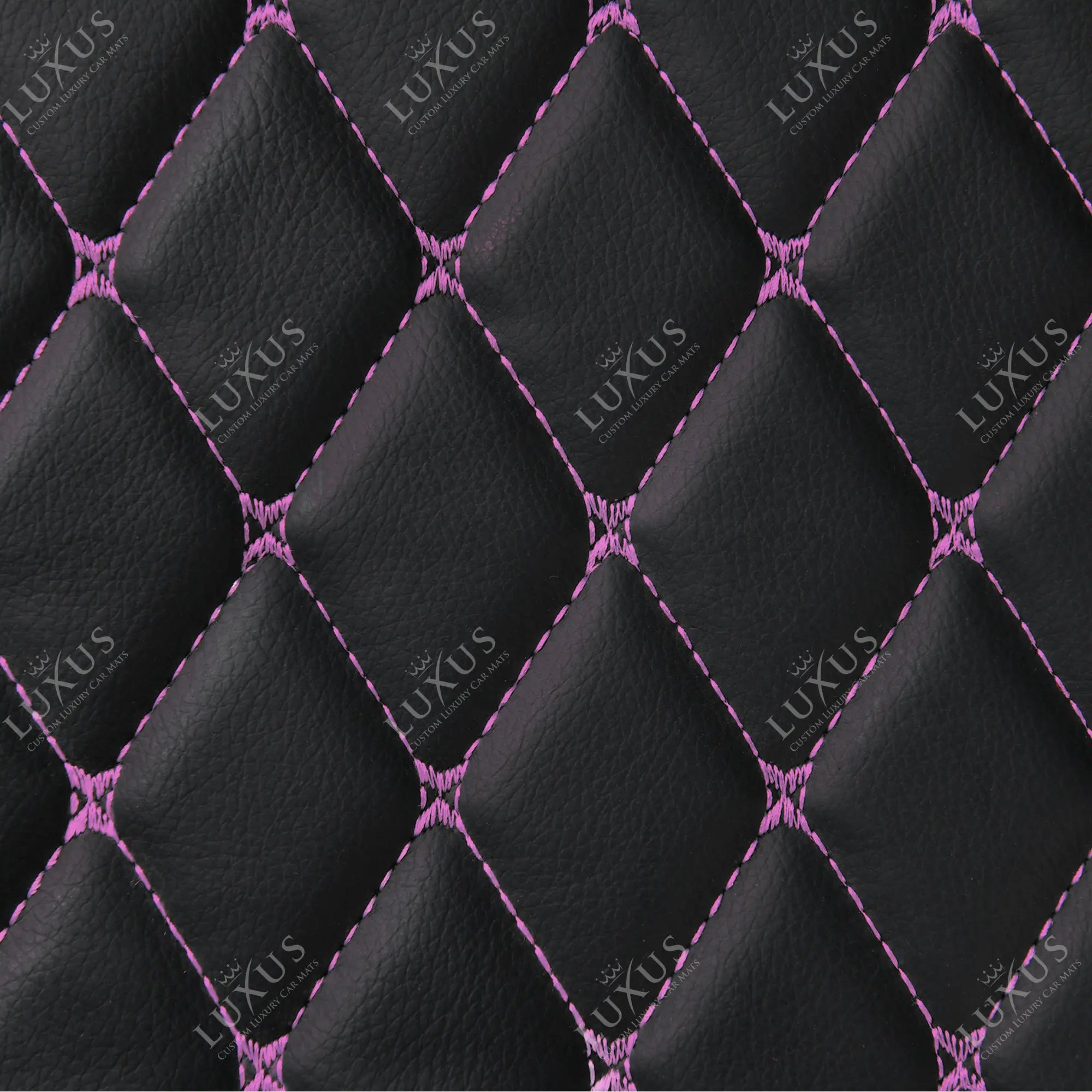 Sample | Diamond Series | Black & Purple Stitching