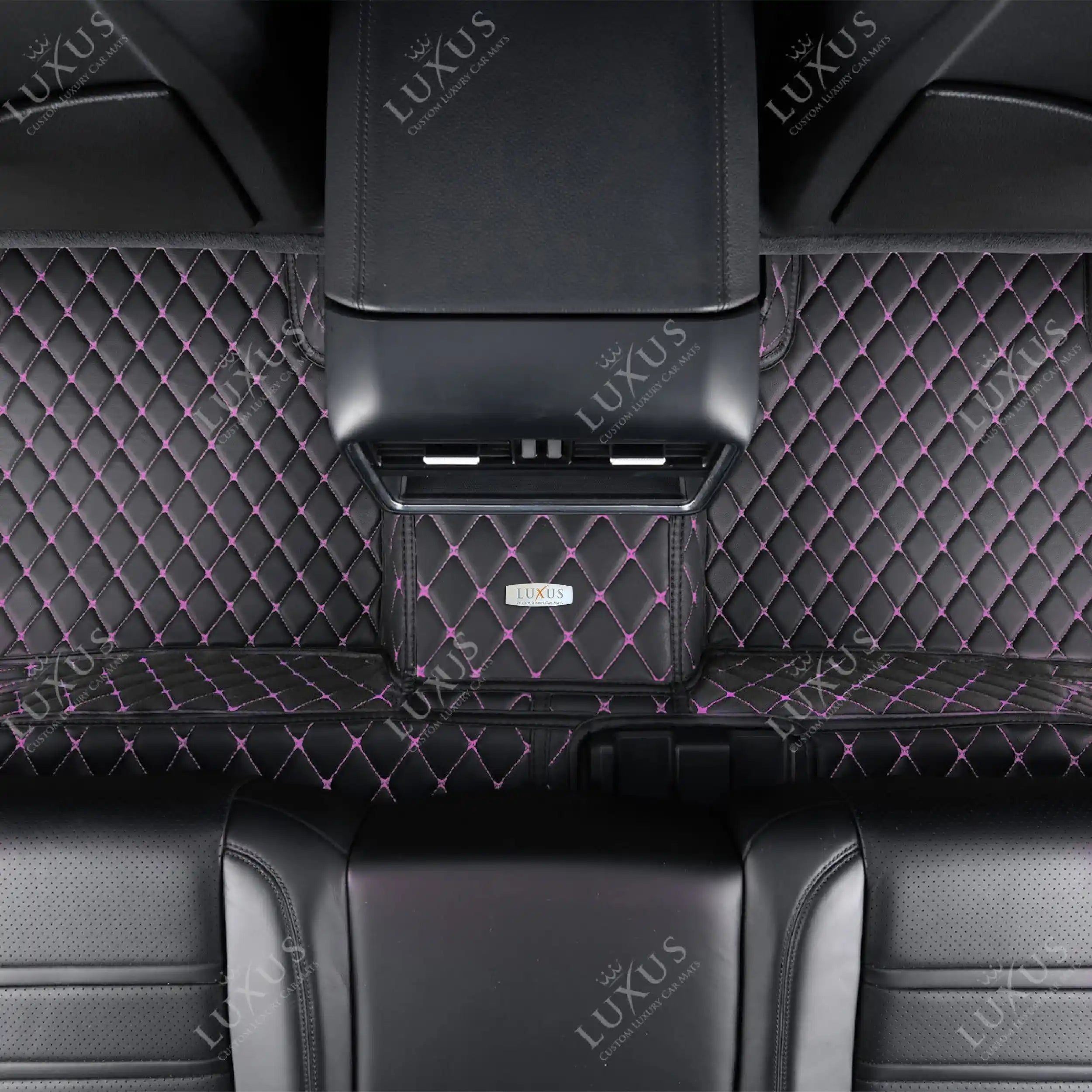Luxus Car Mats™ – Luxus-Automatten-Set mit schwarzen und violetten Nähten