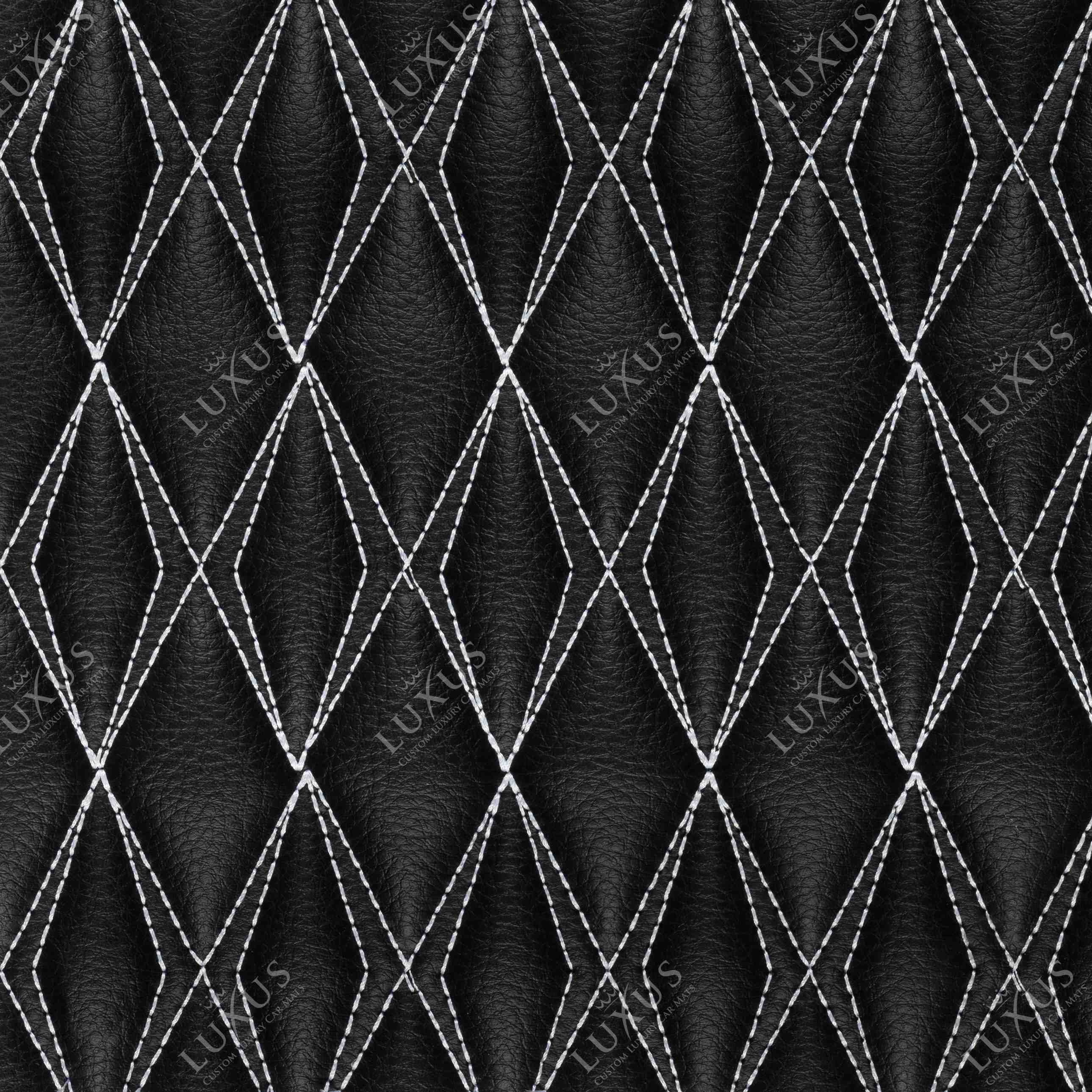 Luxus Premium Twin-Diamond Custom Base Trunk Liner | Black & White Stitching
