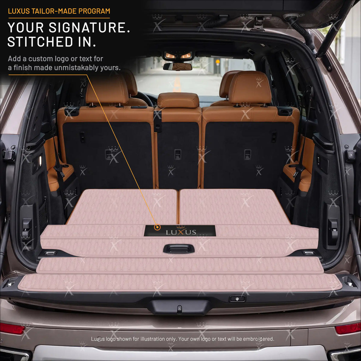 Luxus Twin-Diamond BaseFit Series Trunk Mat | Blossom Pink