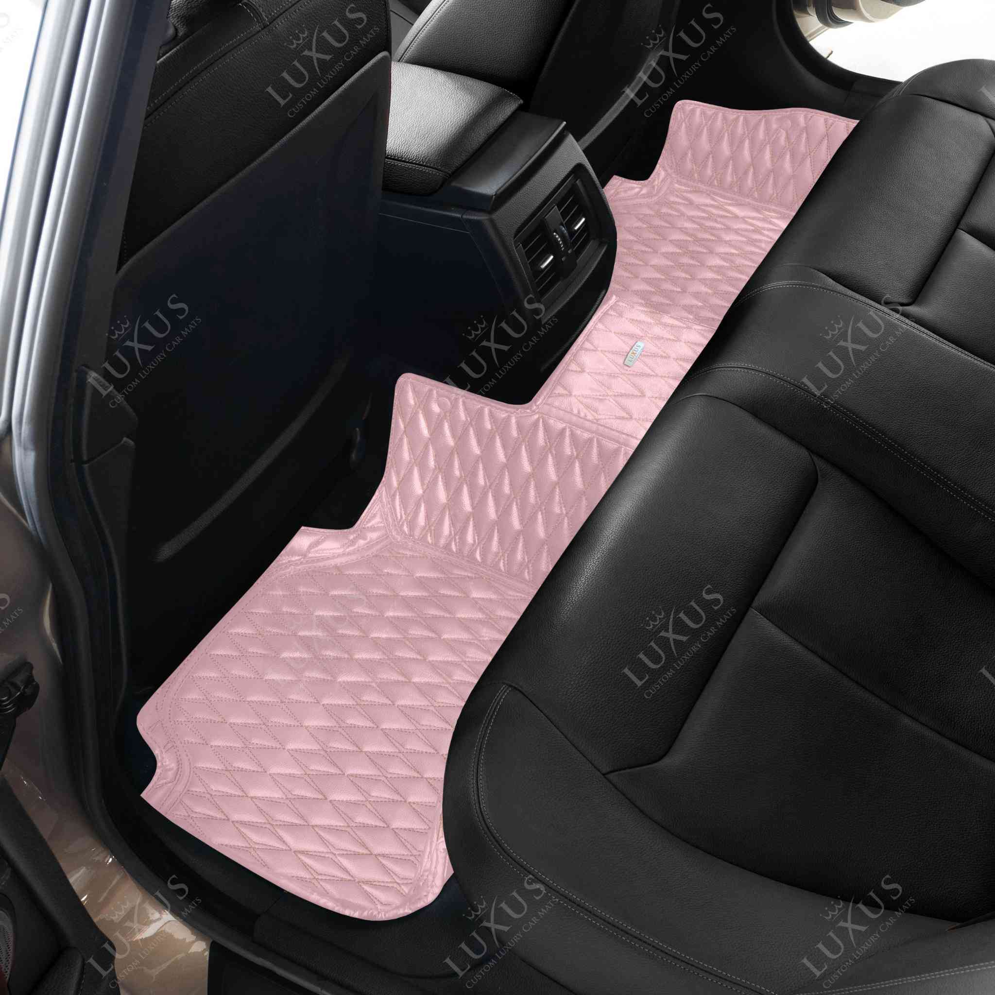 Luxus Premium Twin-Diamond Custom Luxury Car Mats Set | Blossom Pink