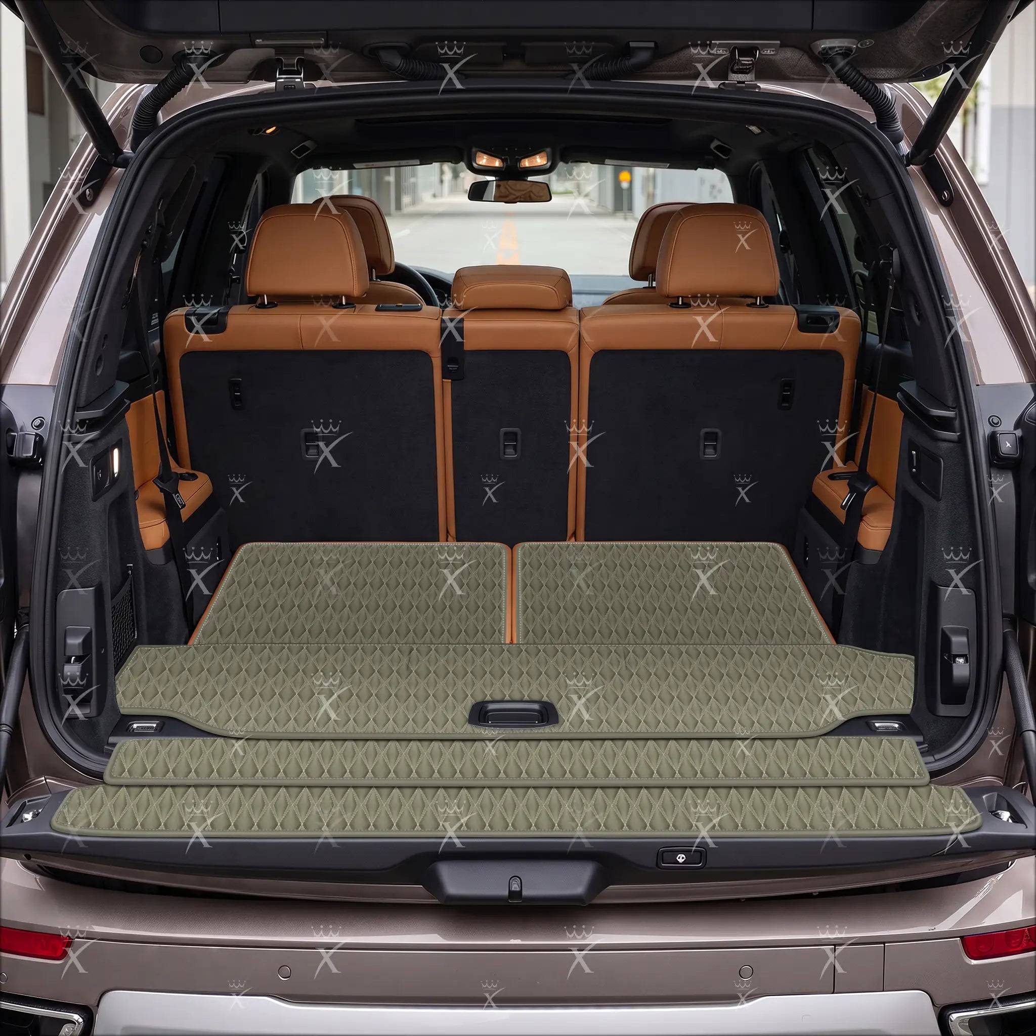 Luxus Twin-Diamond Base Series Trunk Mat | Brownish Gray