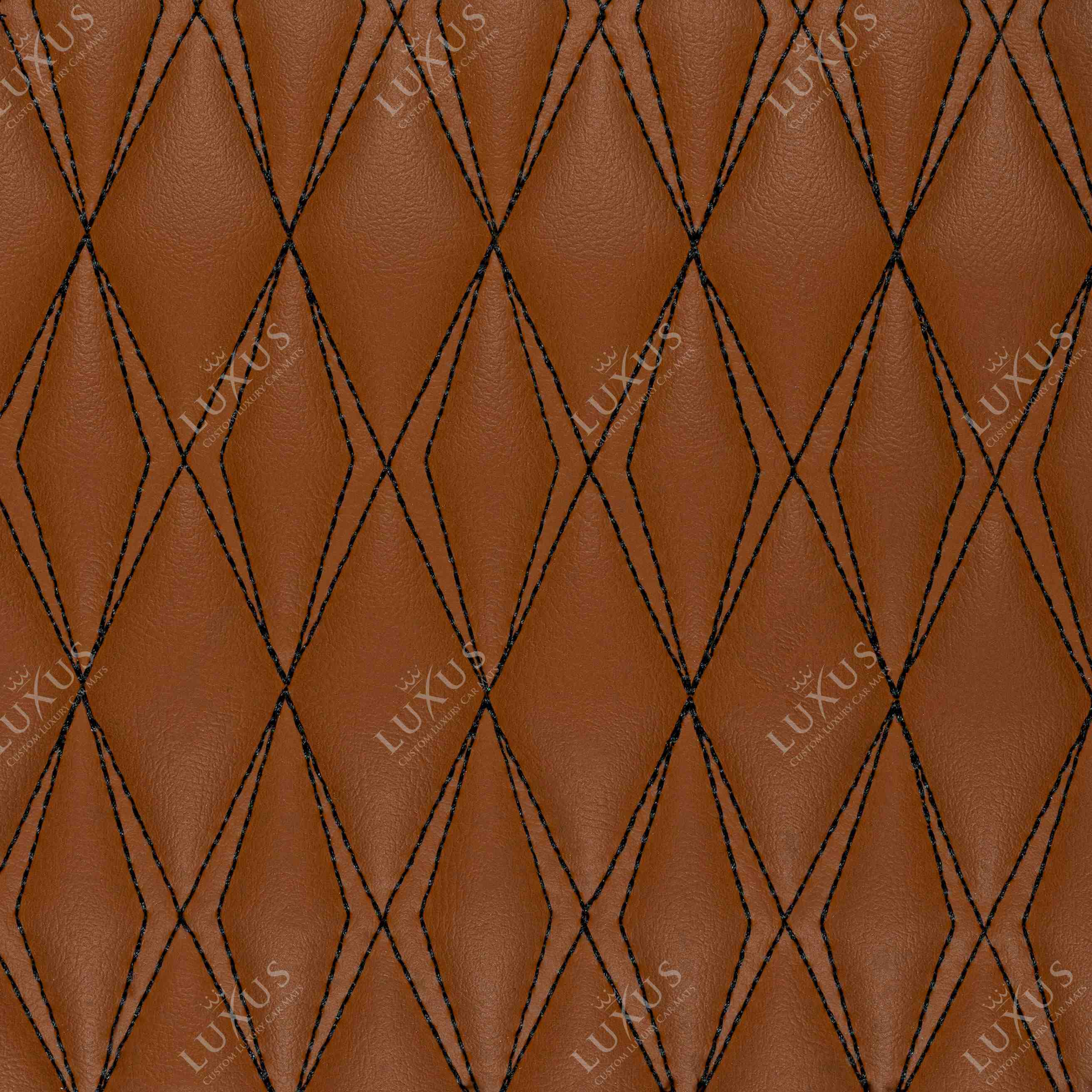 Luxus Premium Twin-Diamond Custom Luxury Car Mats Set | Chocolate Brown