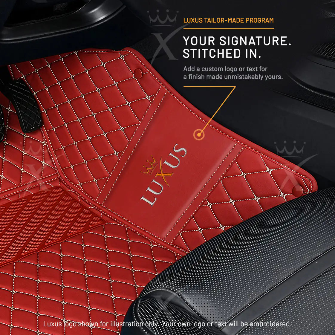 Luxus Car Mats™ - Kersenrode luxe automattenset