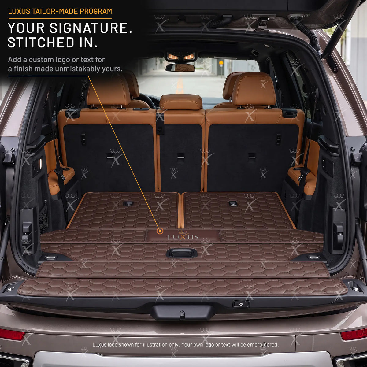 Luxus Honeycomb BaseFit Series Trunk Mat | Chocolate Brown