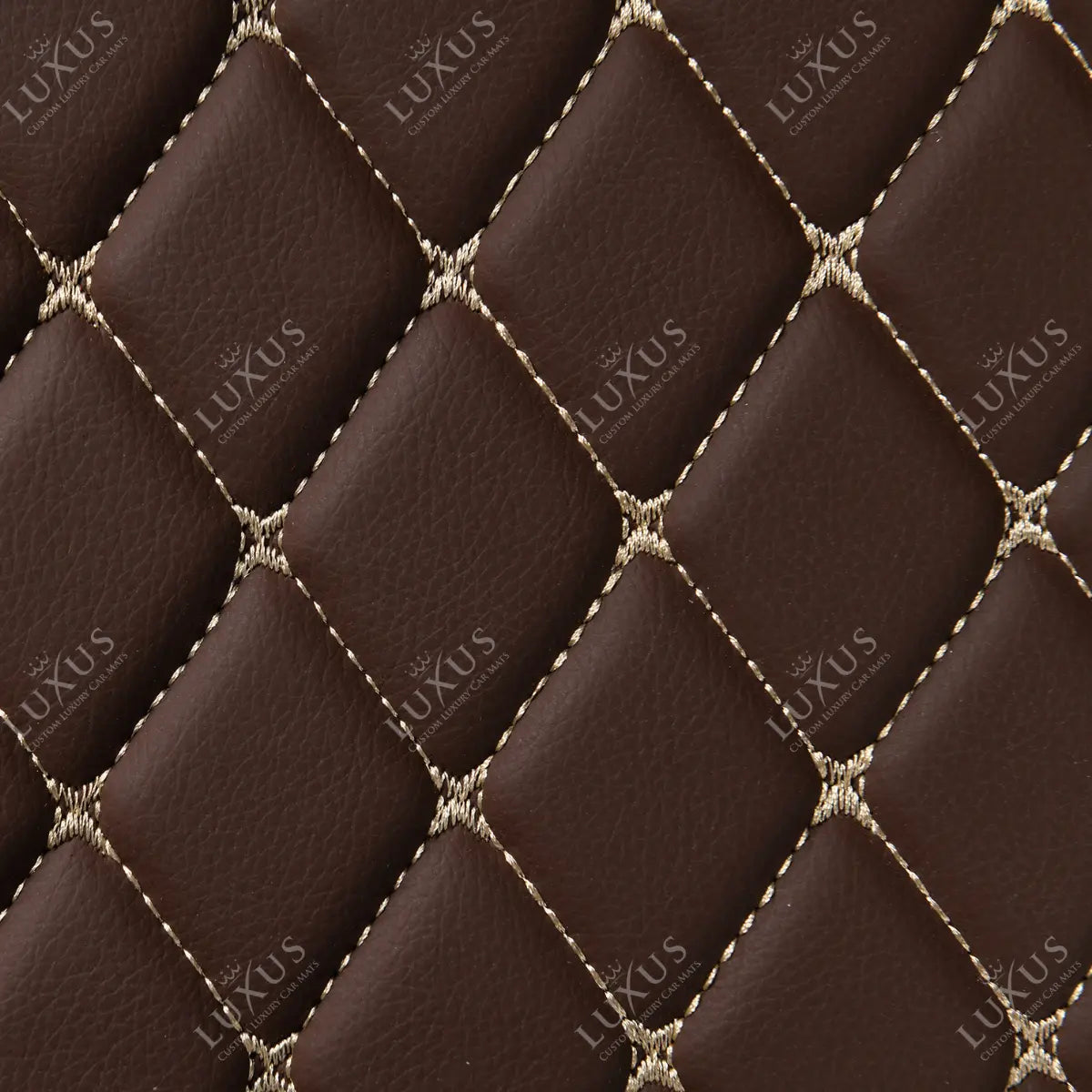 Luxus Car Mats™ - Tappetino per bagagliaio/stivale in pelle marrone cioccolato 3D