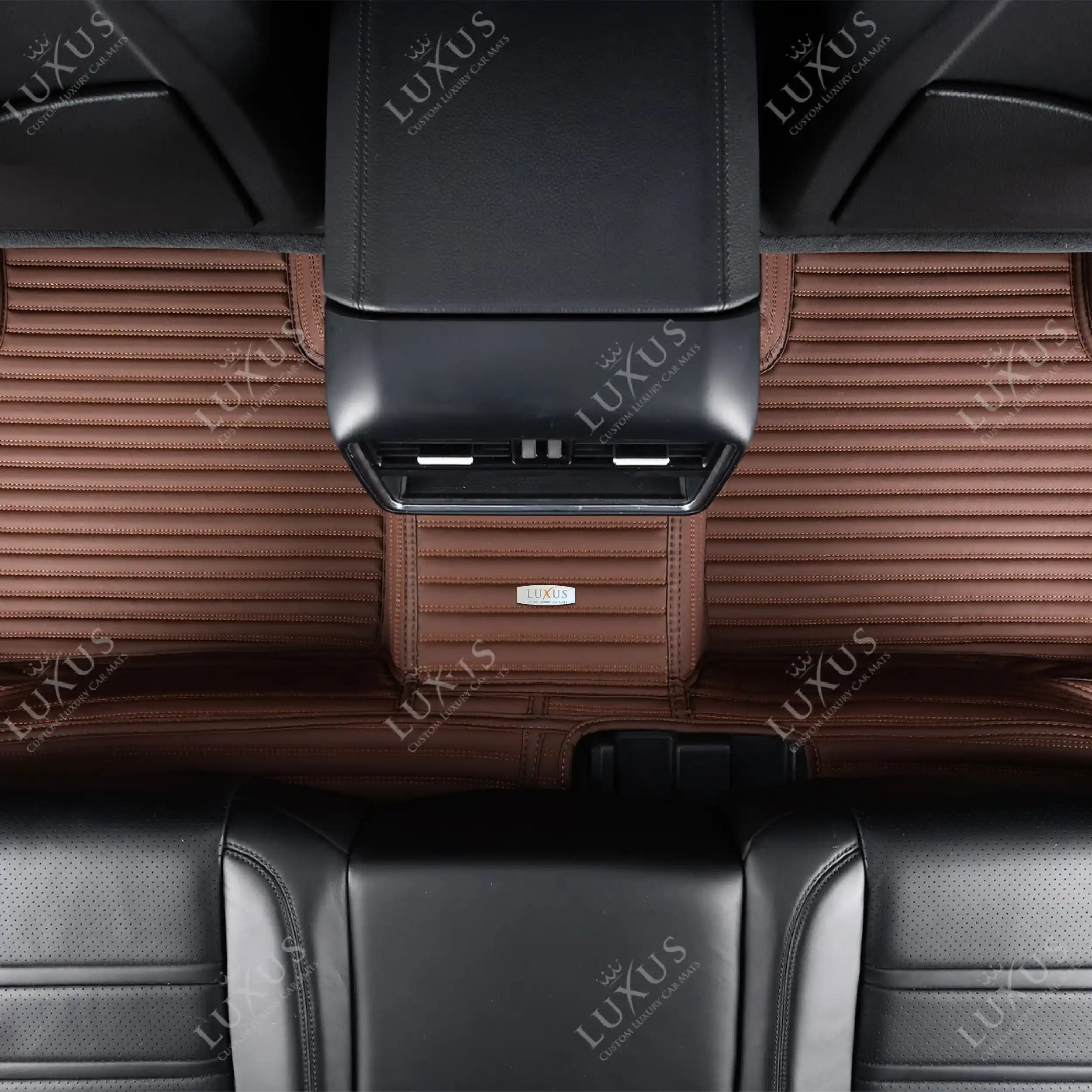 Luxus Premium Stripe Custom Car Mats Set | Chocolate Brown