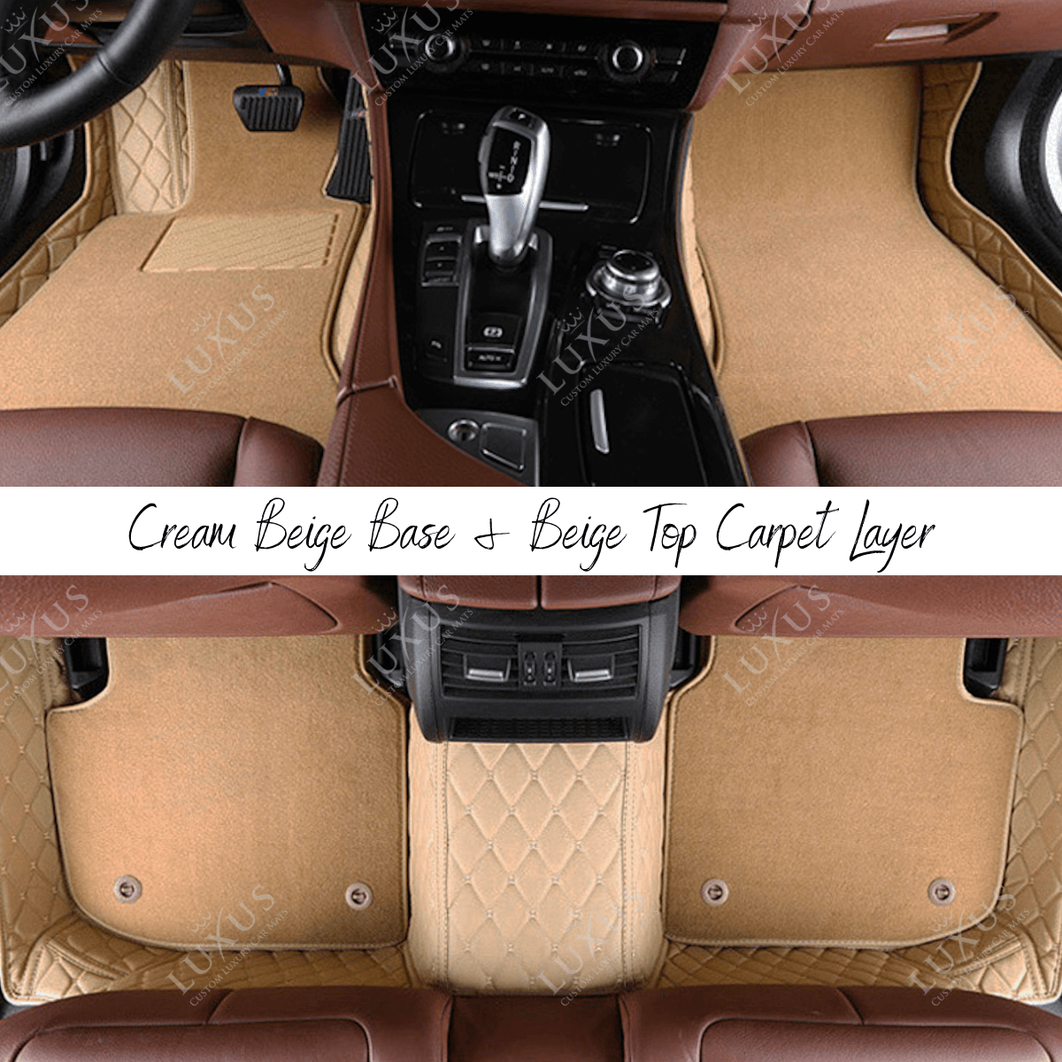 Luxus Car Mats™ - Juego de alfombrillas de lujo con costuras negras y azules