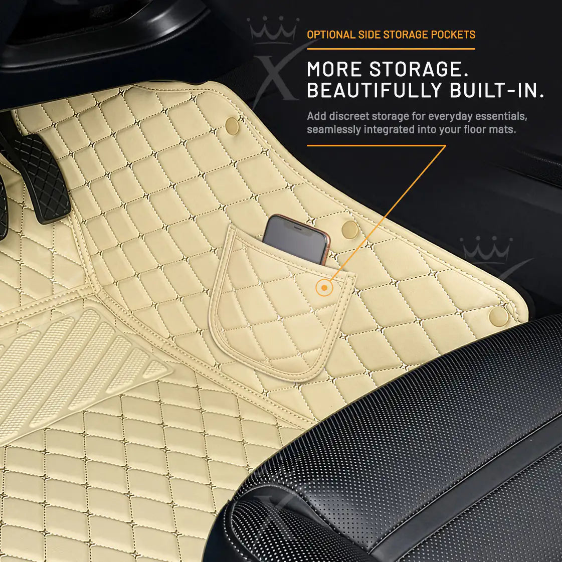 Luxus Car Mats™ – Luxus-Automatten-Set in Creme-Beige