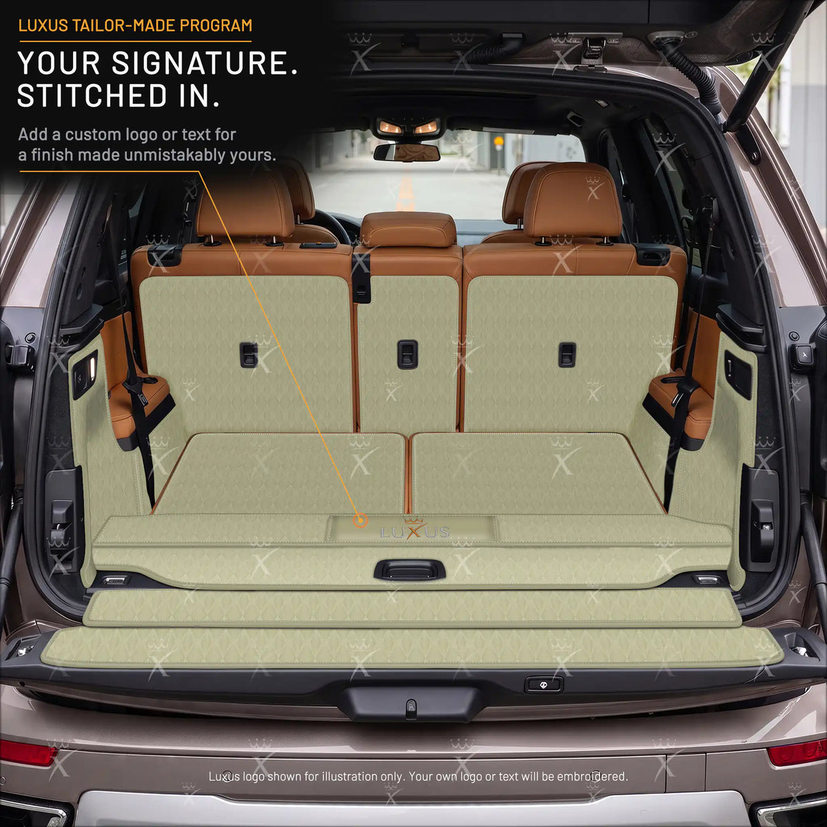 Luxus Twin-Diamond 360Fit Series Trunk Mat | Cream Beige