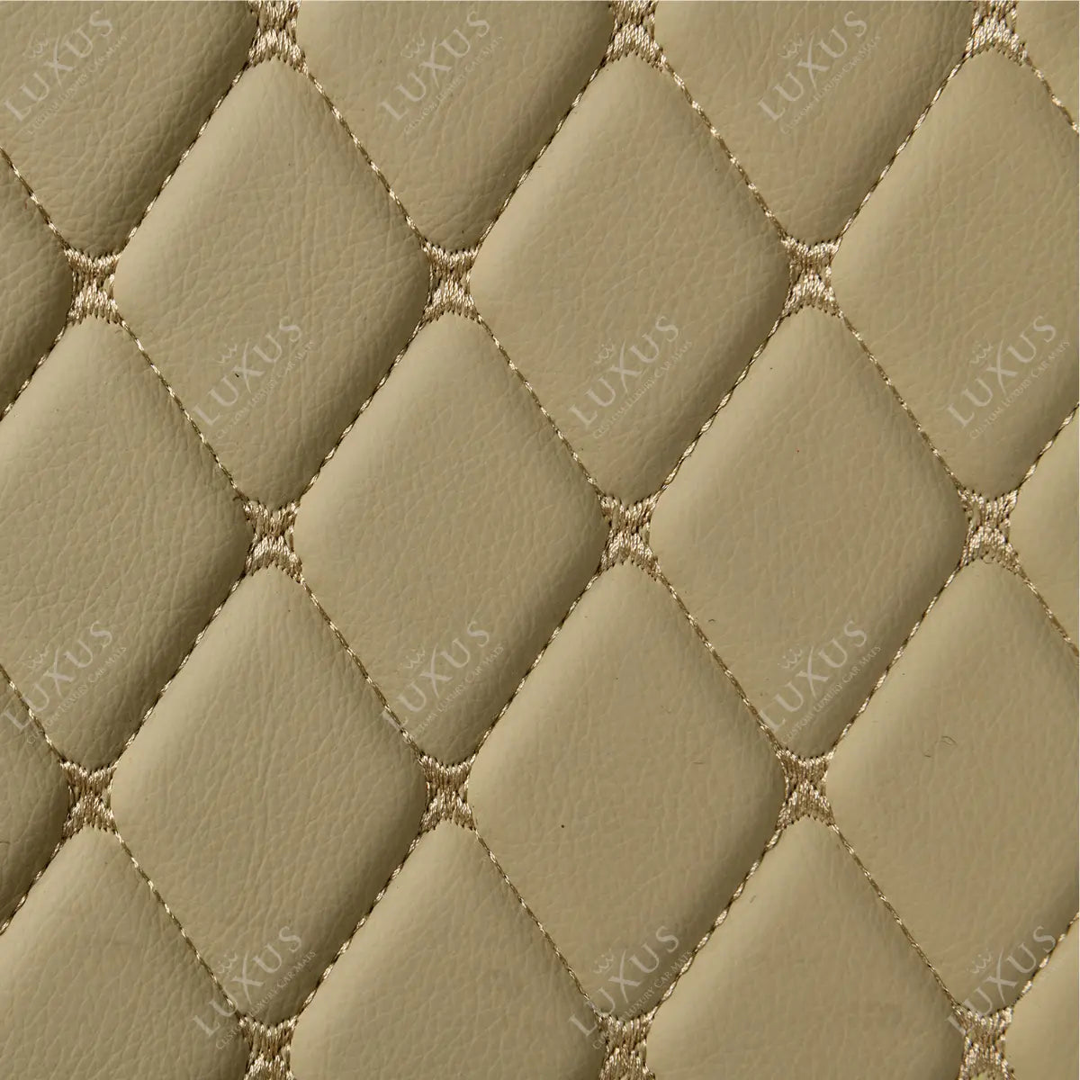 Luxus Car Mats™ – 3D-Luxus-Leder-Kofferraum-/Kofferraummatte in Creme-Beige