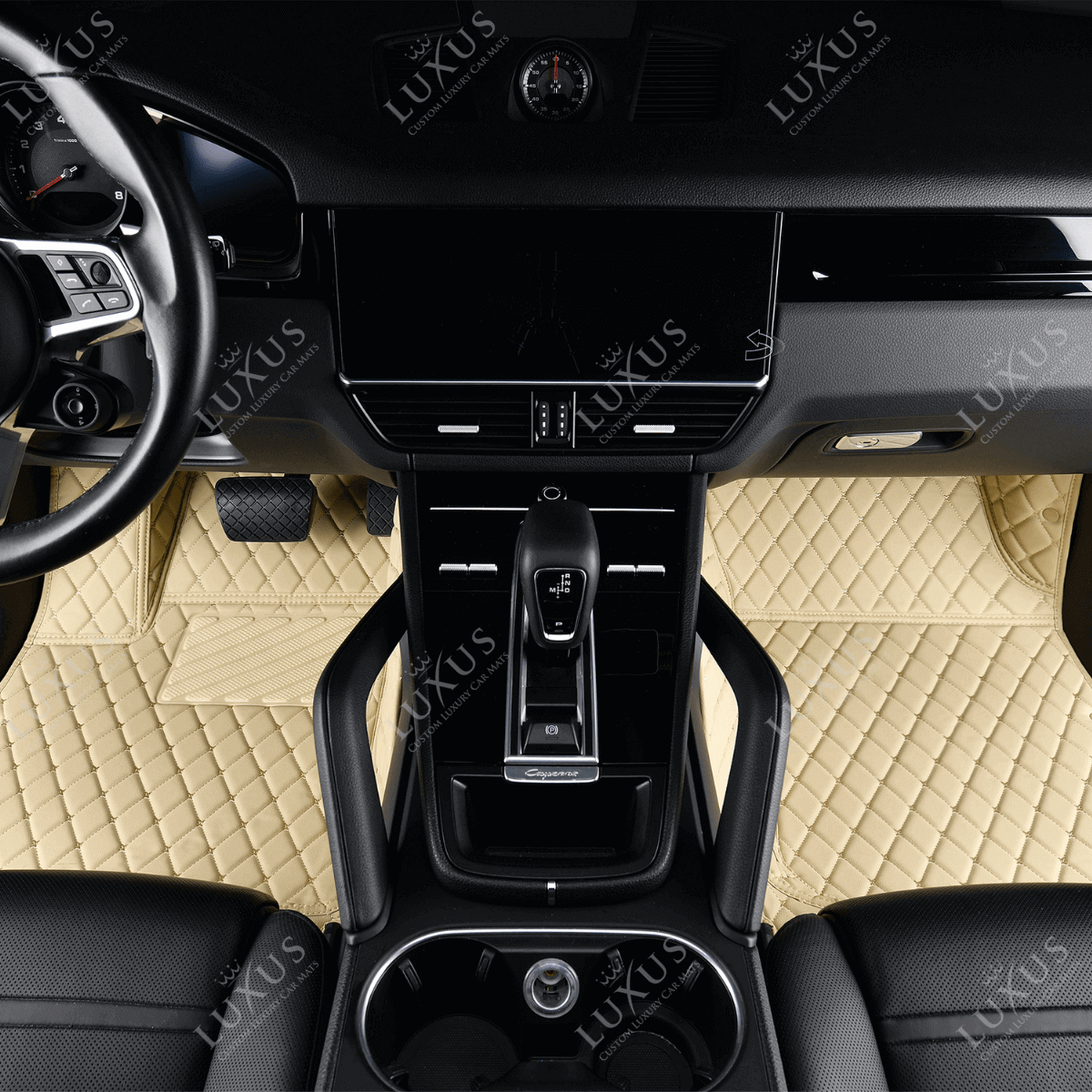 Luxus Car Mats™ - Crème Beige Luxe Automatten Set