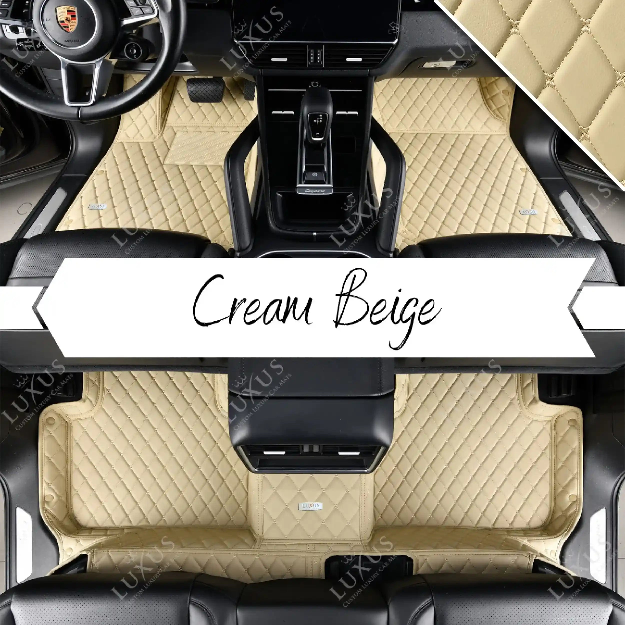 Luxus Car Mats™ - Crème Beige Luxe Automatten Set