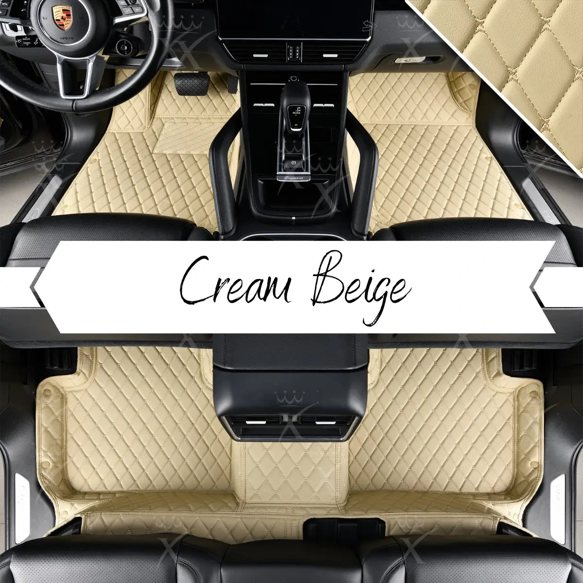 Luxus Car Mats™ - Crème Beige Luxe Automatten Set