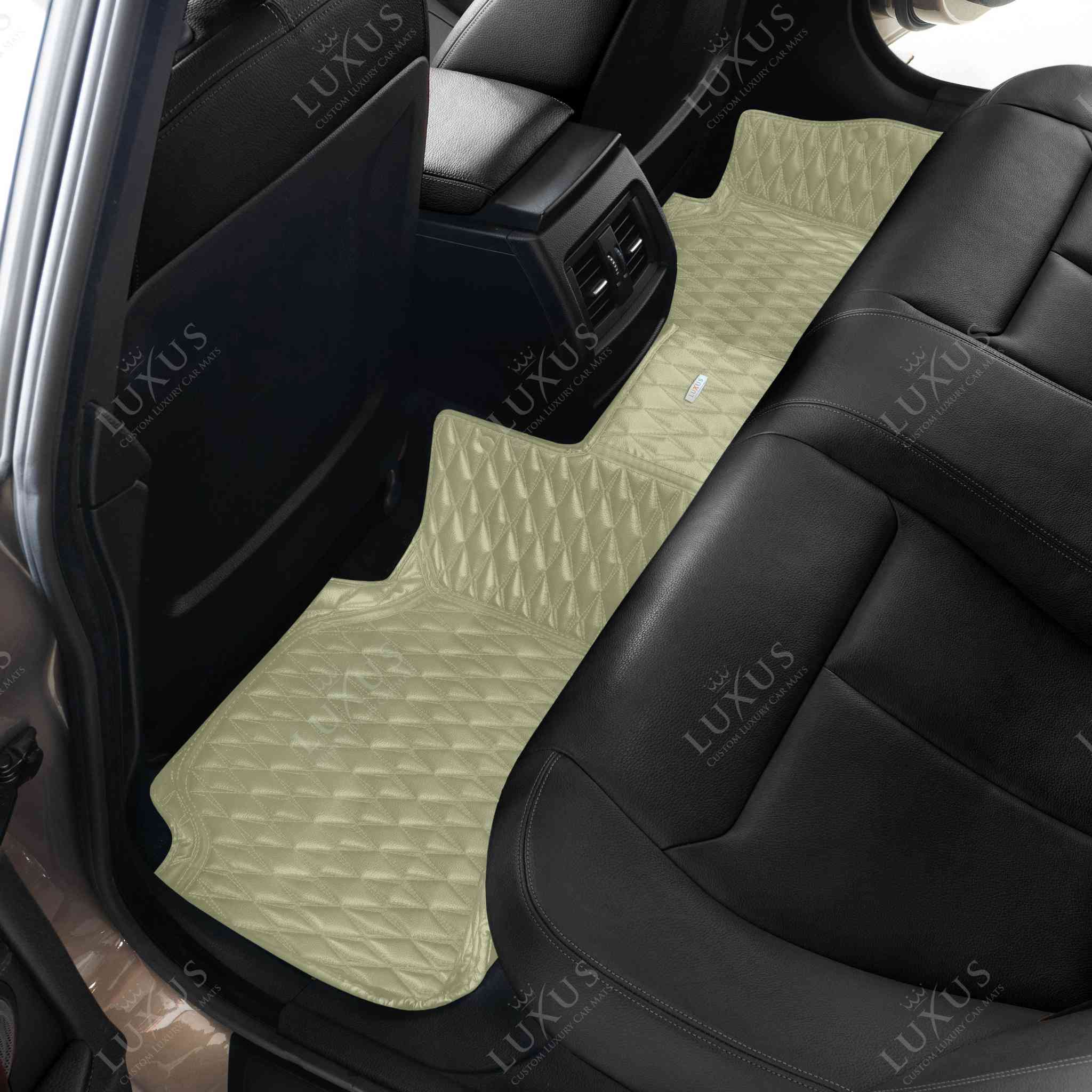Luxus Premium Twin-Diamond Custom Luxury Car Mats Set | Cream Beige