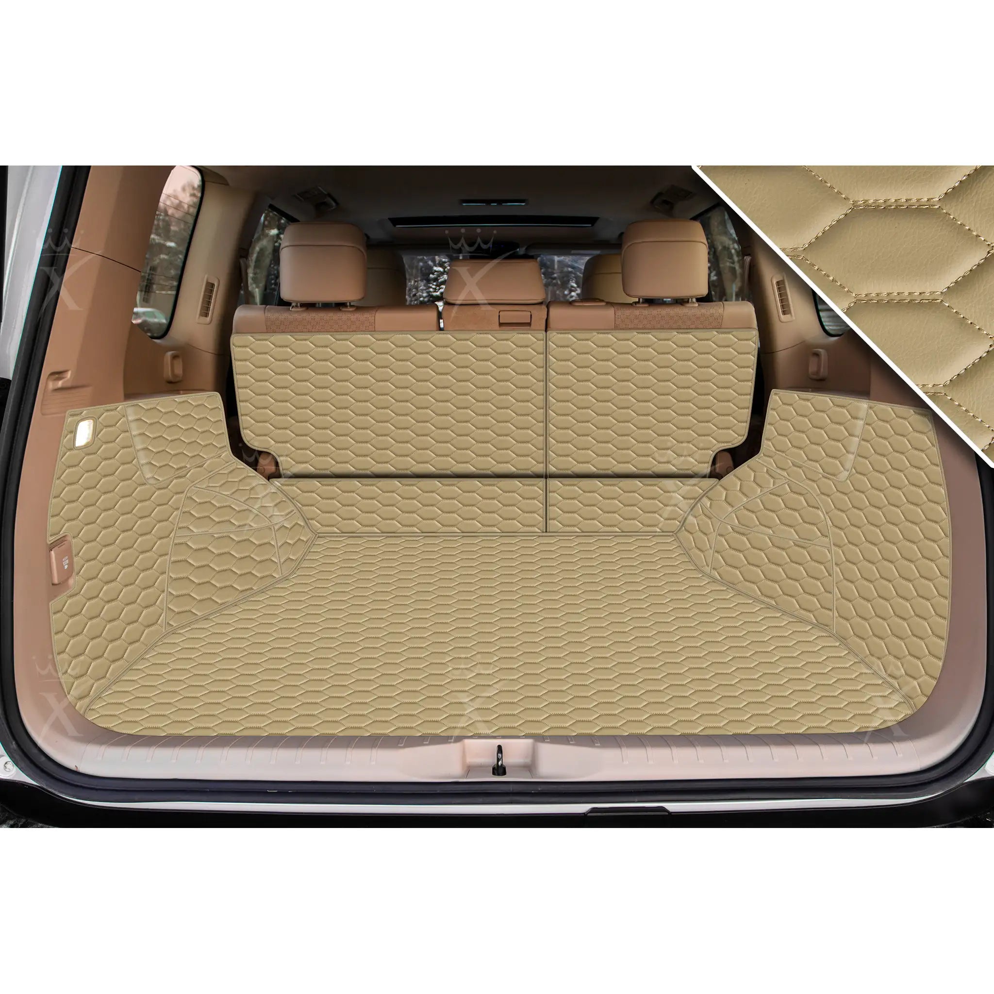 Luxus 360Fit Premium Honeycomb Custom Trunk Liner | Cream Beige