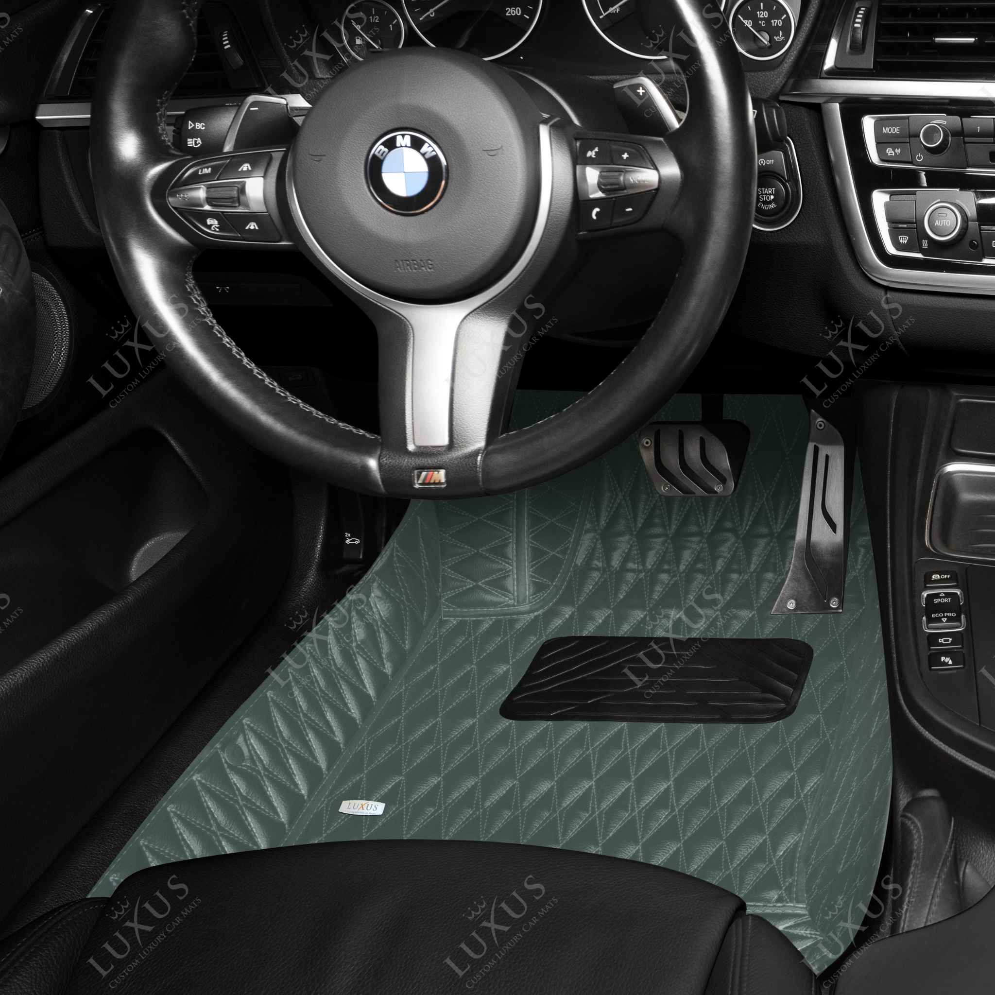 Luxus Premium Twin-Diamond Custom Luxury Car Mats Set | Dove Gray