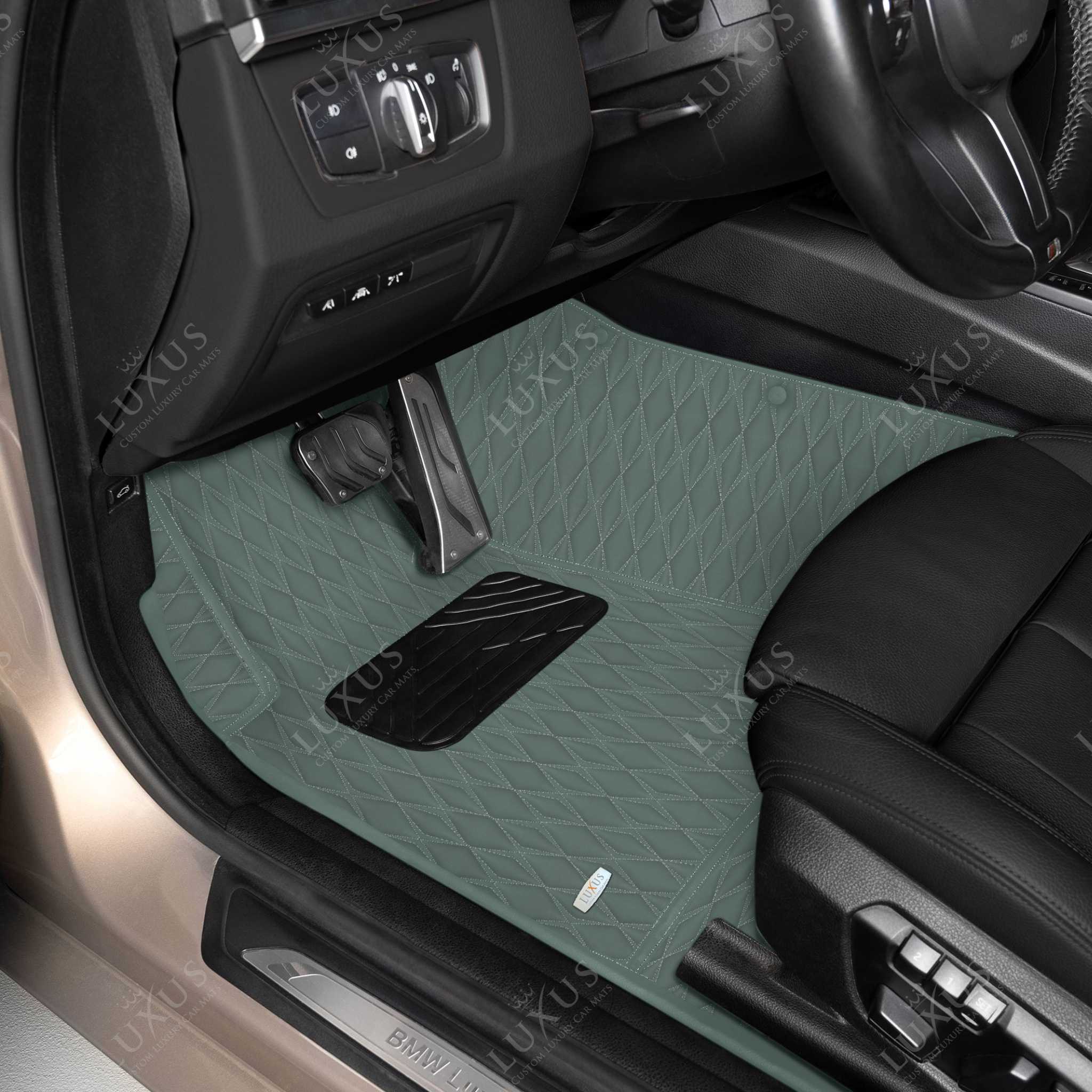 Luxus Premium Twin-Diamond Custom Luxury Car Mats Set | Dove Gray